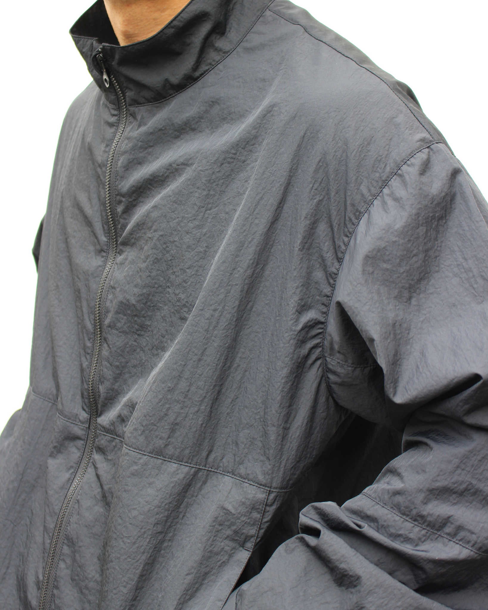LAMOND ラモンド / POCKETABLE NYLON BLOUSON ポケッタブルナイロンブルゾン (BLACK ブラック)
