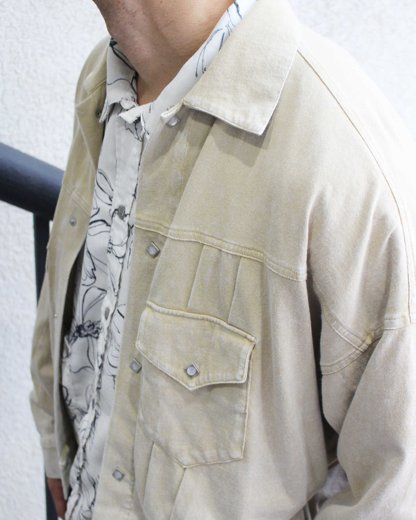 IMPRESTORE インプレストア / Lorraine t-cloth V.D ロレーヌ | Western Short JKT ウエスタンショートジャケット (FADED IVORY フェイデットアイボリー)