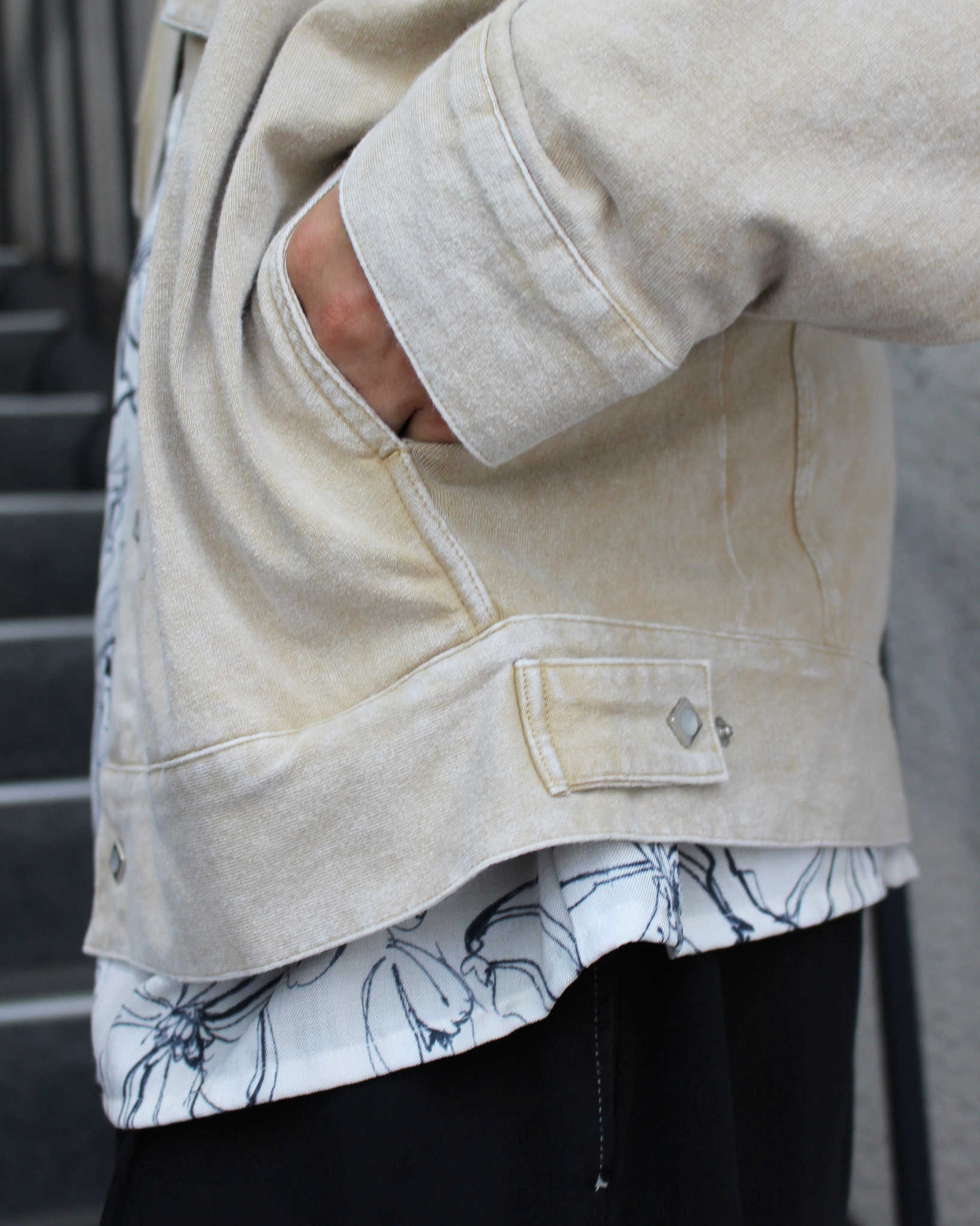 IMPRESTORE インプレストア / Lorraine t-cloth V.D ロレーヌ | Western Short JKT ウエスタンショートジャケット (FADED IVORY フェイデットアイボリー)