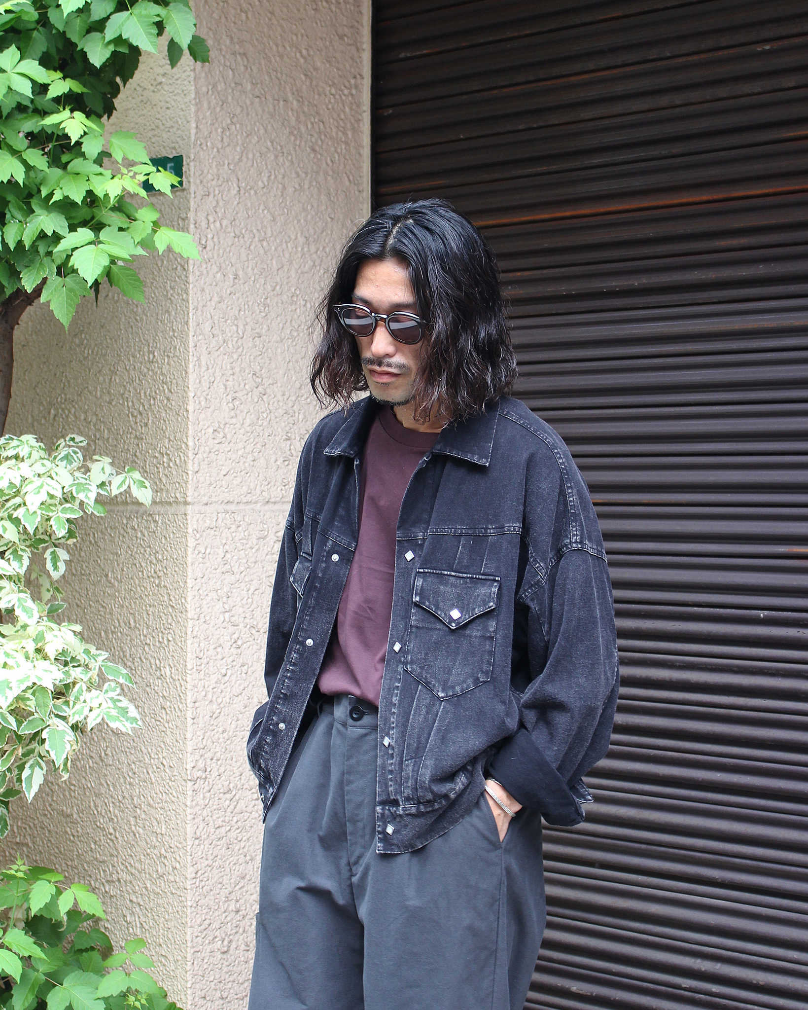 IMPRESTORE インプレストア / Lorraine t-cloth V.D ロレーヌ | Western Short JKT ウエスタンショートジャケット (FADED BLACK フェイデットブラック)