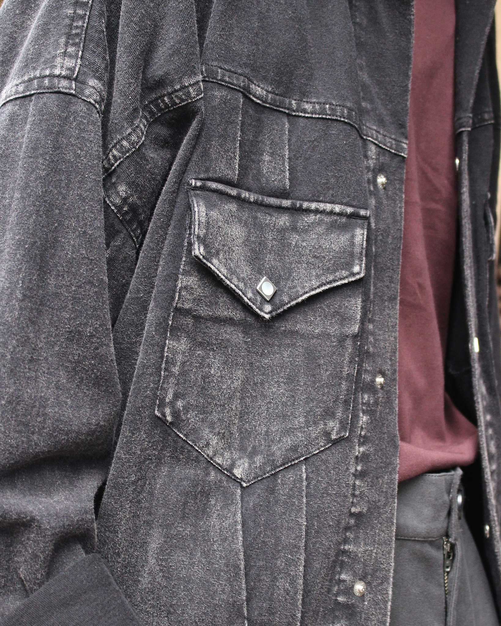 IMPRESTORE インプレストア / Lorraine t-cloth V.D ロレーヌ | Western Short JKT ウエスタンショートジャケット (FADED BLACK フェイデットブラック)
