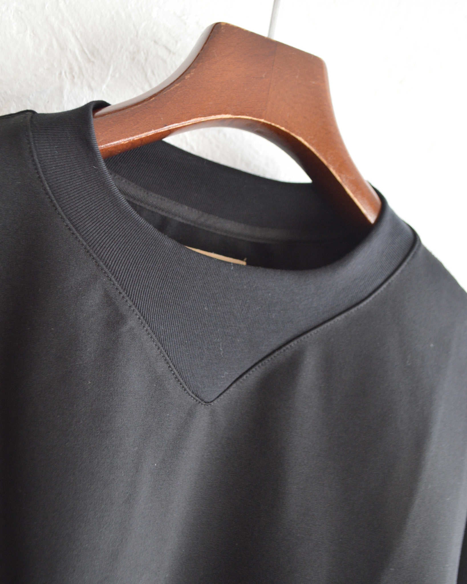 LAMOND ラモンド / SILKY CREW NECK PULLOVER シルキーネックプルオーバー (BLACK ブラック)