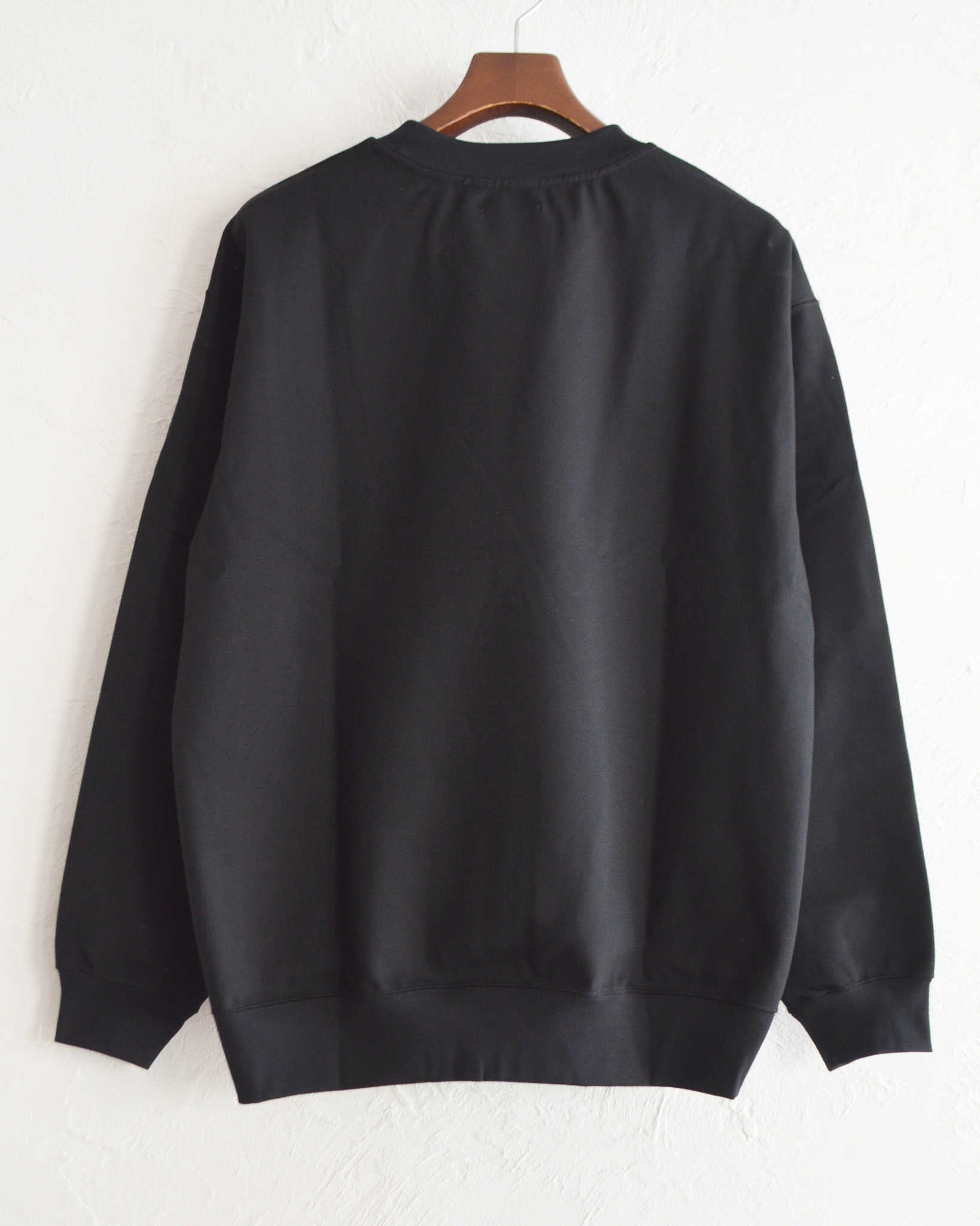 LAMOND ラモンド / SILKY CREW NECK PULLOVER シルキーネックプルオーバー (BLACK ブラック)