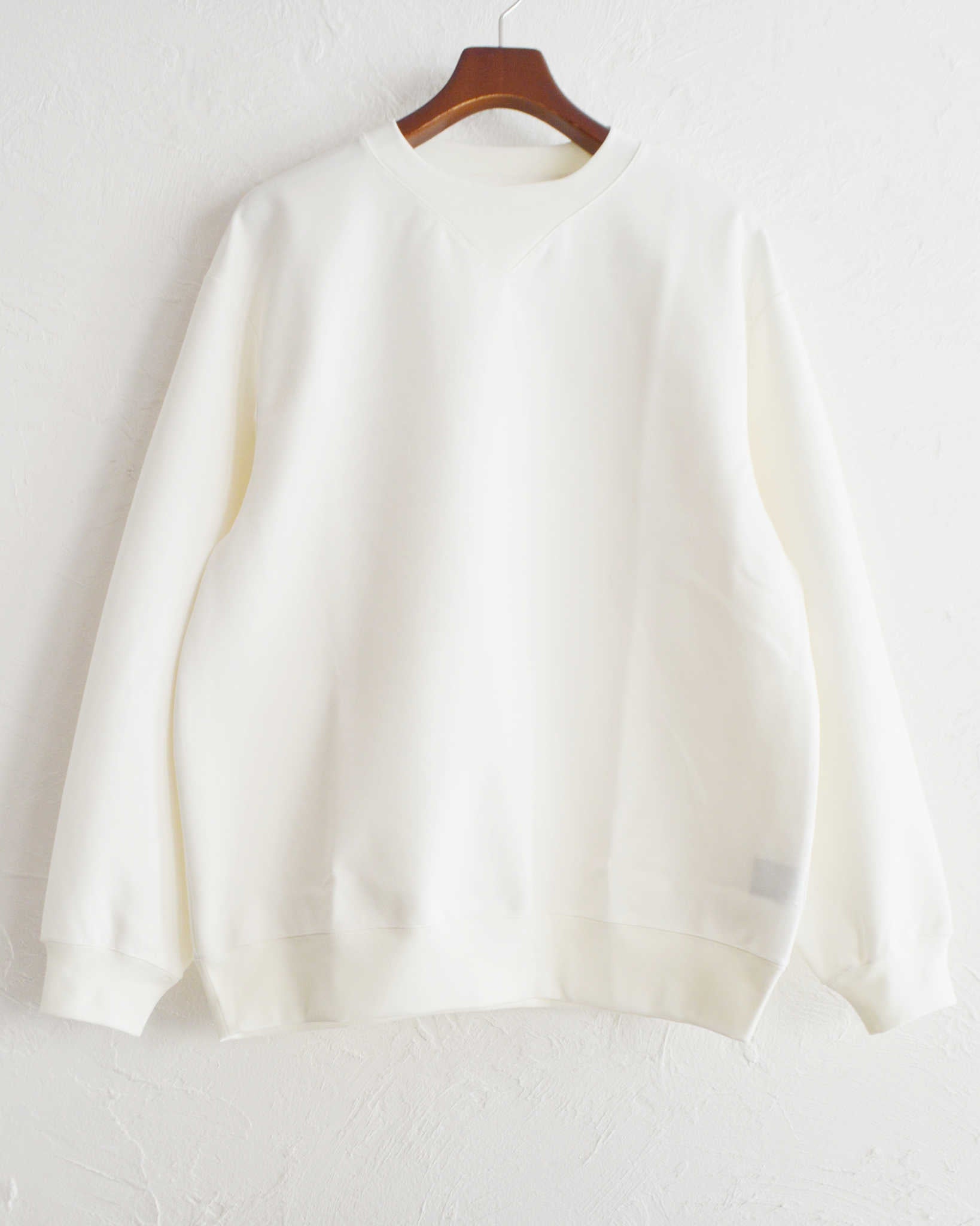 LAMOND ラモンド / SILKY CREW NECK PULLOVER シルキーネックプルオーバー (WHITE ホワイト)