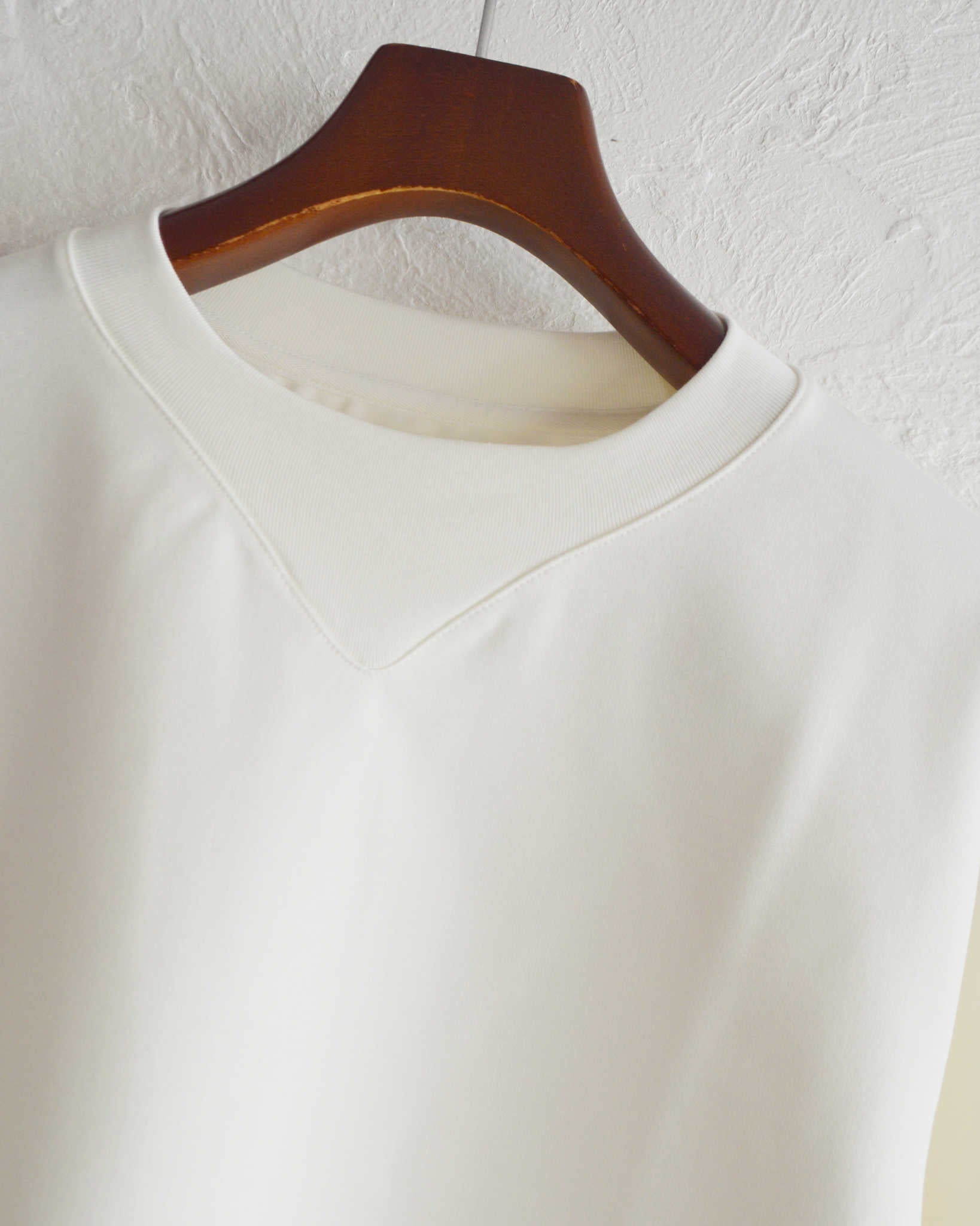 LAMOND ラモンド / SILKY CREW NECK PULLOVER シルキーネックプルオーバー (WHITE ホワイト)