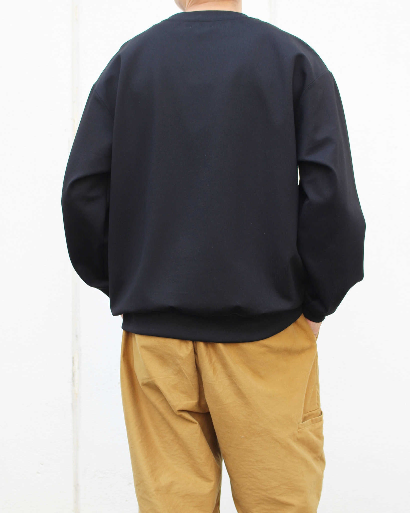 LAMOND ラモンド / SILKY CREW NECK PULLOVER シルキーネックプルオーバー (BLACK ブラック)