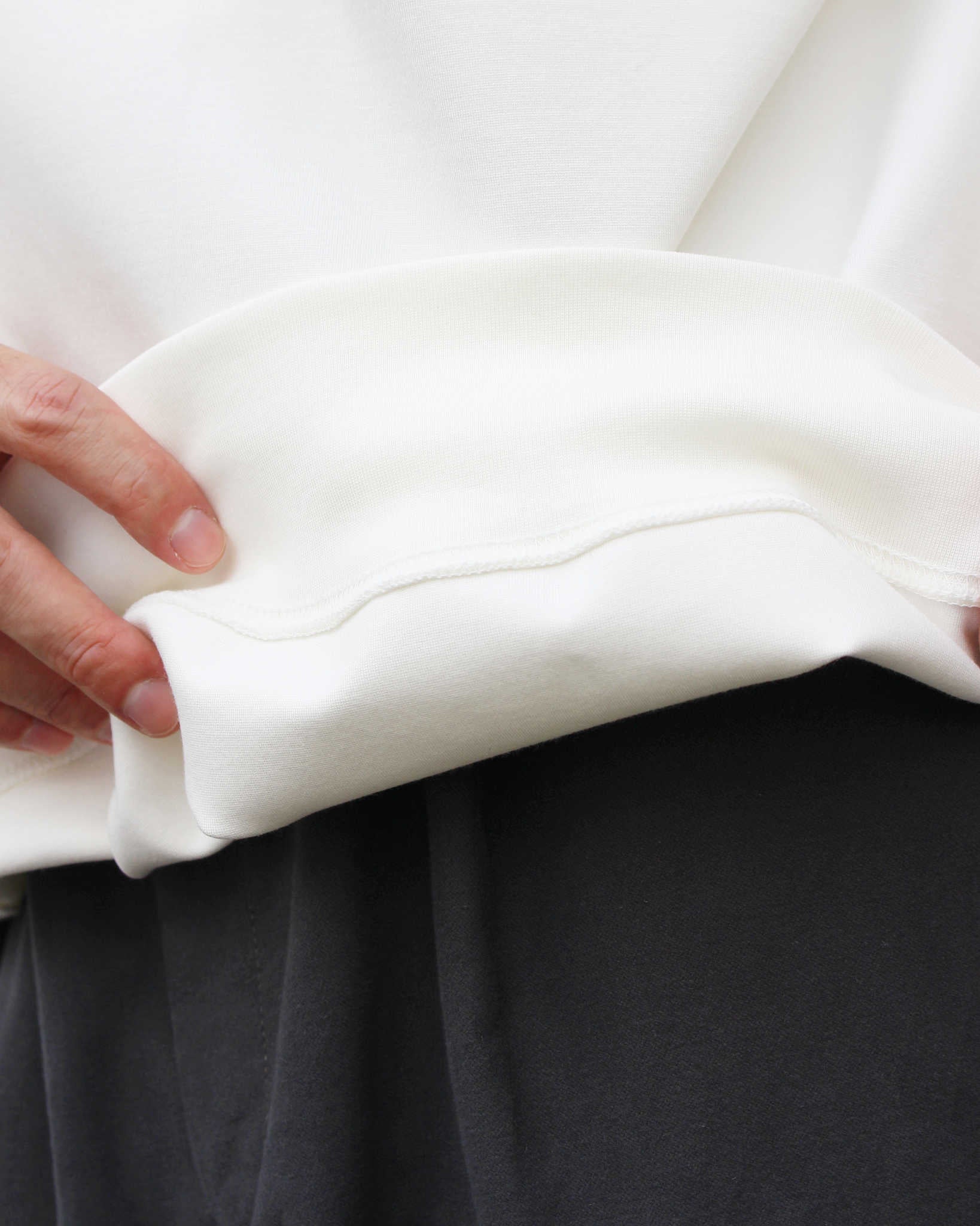 LAMOND ラモンド / SILKY CREW NECK PULLOVER シルキーネックプルオーバー (WHITE ホワイト)