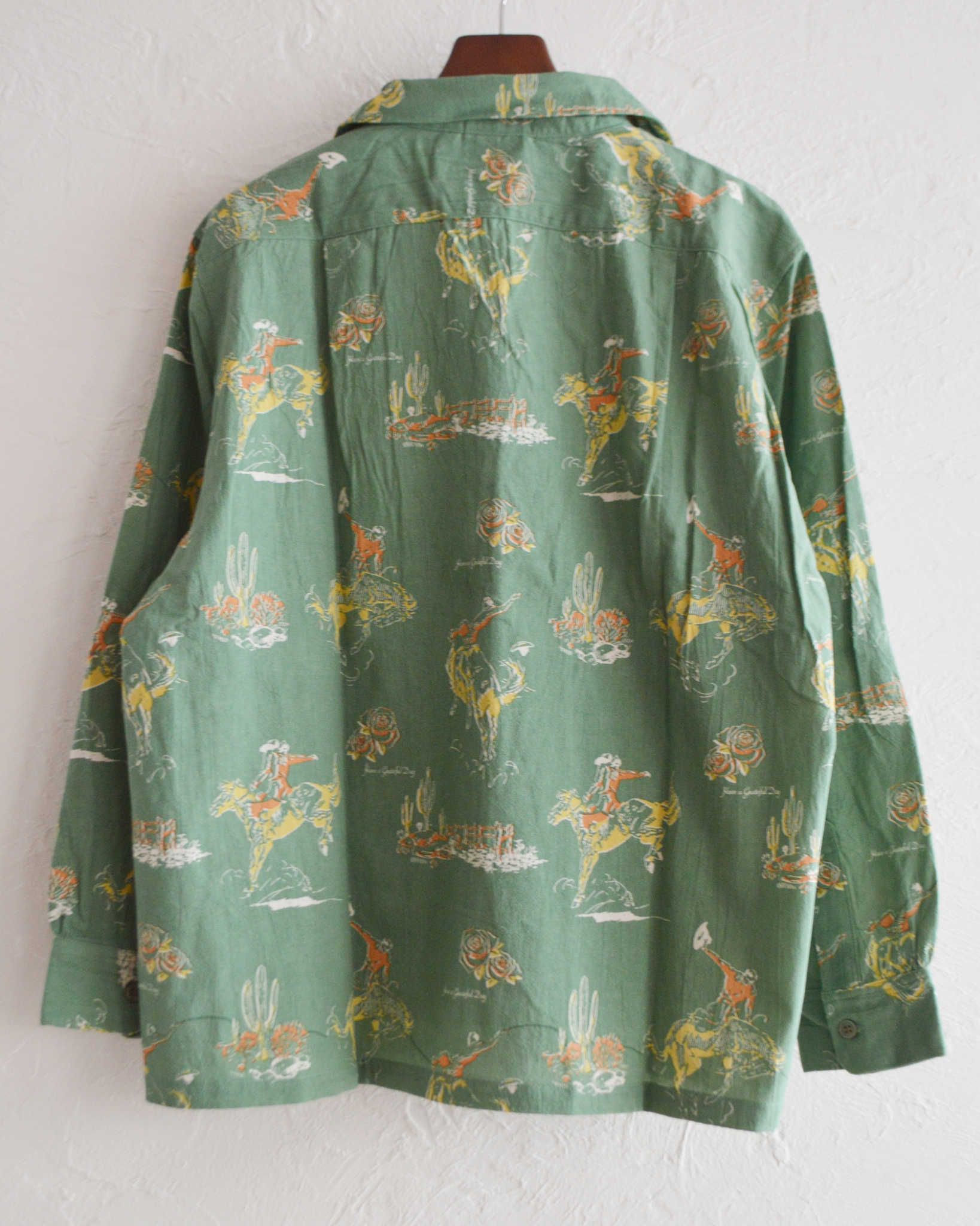 HAVE A GRATEFUL DAY ハブアグレイトフルデイ / L/S SHIRT ロングスリーブシャツ (GREEN グリーン)