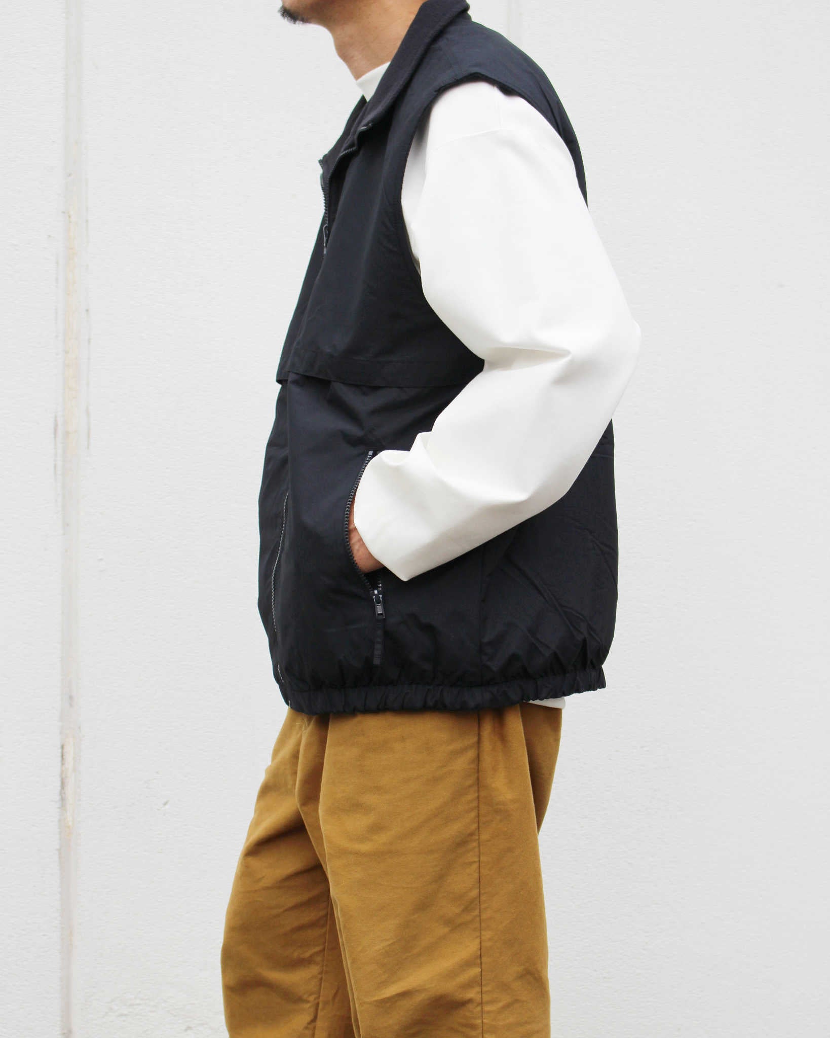 PORT AUTHORITY ポートオーソリティ / REVERSIBLE CHARGER VEST リバーシブルチェンジャーベスト (TRUE BLACK トゥルーブラック)