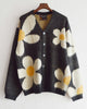 TOWN CRAFT タウンクラフト / SHAGGY VINTAGE PATTERN V CARDIGAN シャギーヴィンテージパターンカーディガン (FLOWER フラワー)