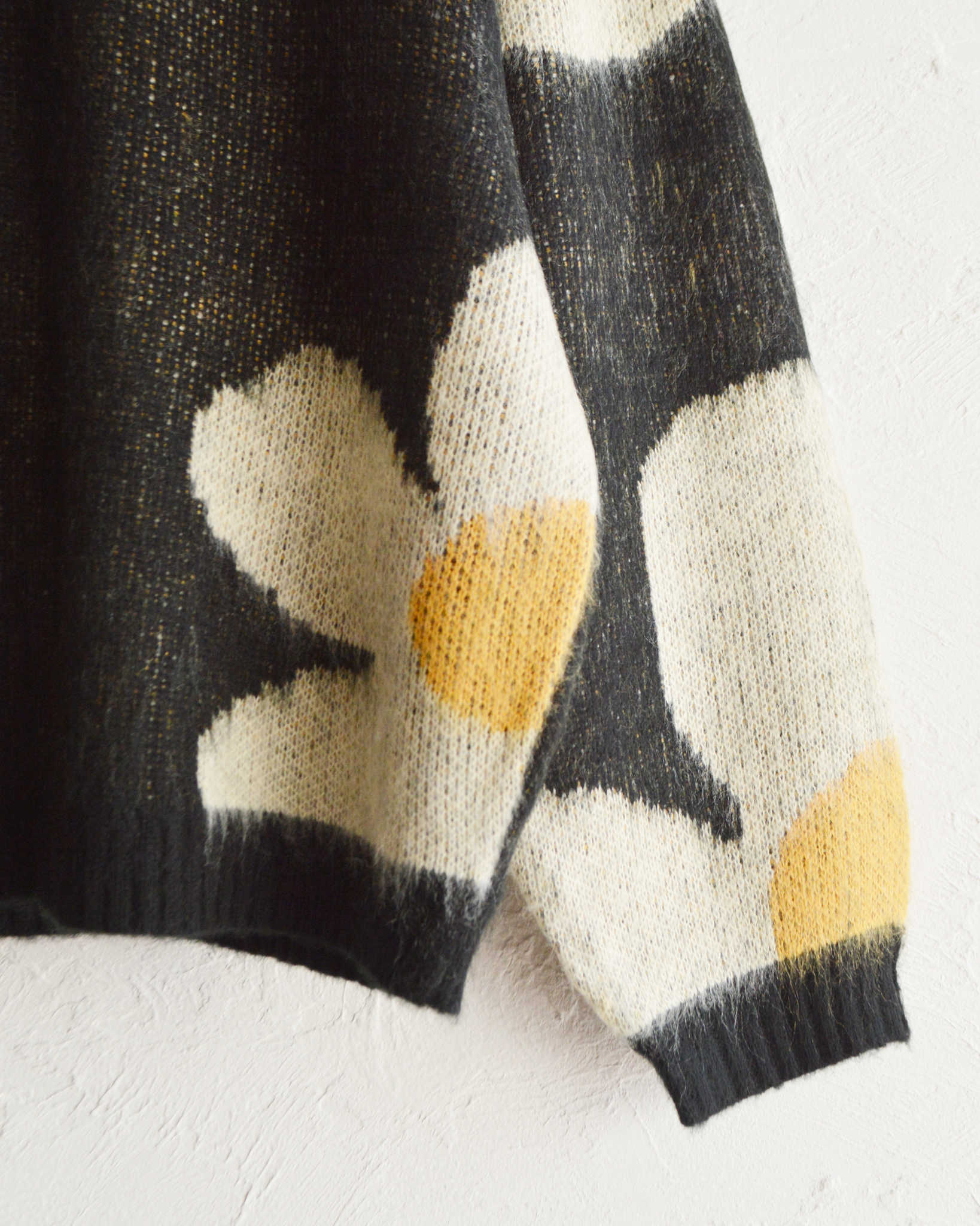 TOWN CRAFT タウンクラフト / SHAGGY VINTAGE PATTERN V CARDIGAN シャギーヴィンテージパターンカーディガン (FLOWER フラワー)