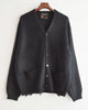 TOWN CRAFT タウンクラフト / WORN-OUT SOLID CARDIGAN  ウォーンアウトソリッドカーディガン (BLACK ブラック)