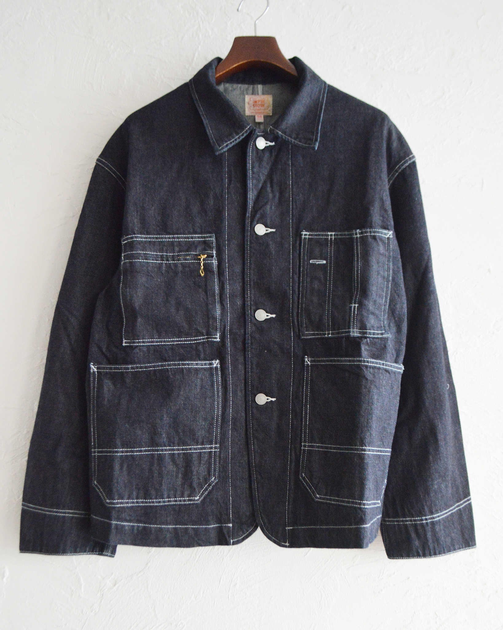 IMPRESTORE インプレストア / Glover グローバー | Short length coveralls ショートレングスカバーオール (Blue Denim Onewash ブルーデニムワンウォッシュ)