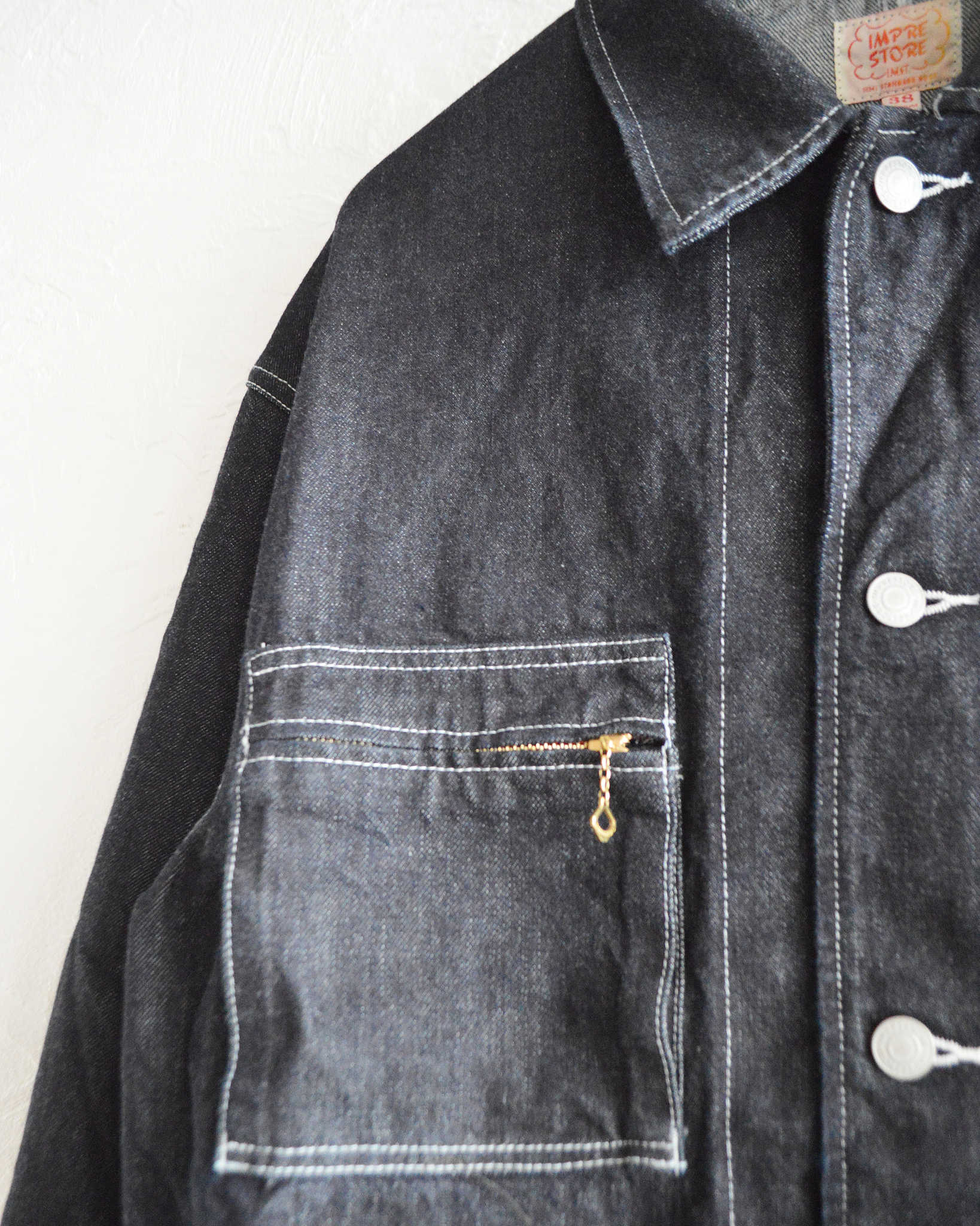 IMPRESTORE インプレストア / Glover グローバー | Short length coveralls ショートレングスカバーオール (Blue Denim Onewash ブルーデニムワンウォッシュ)