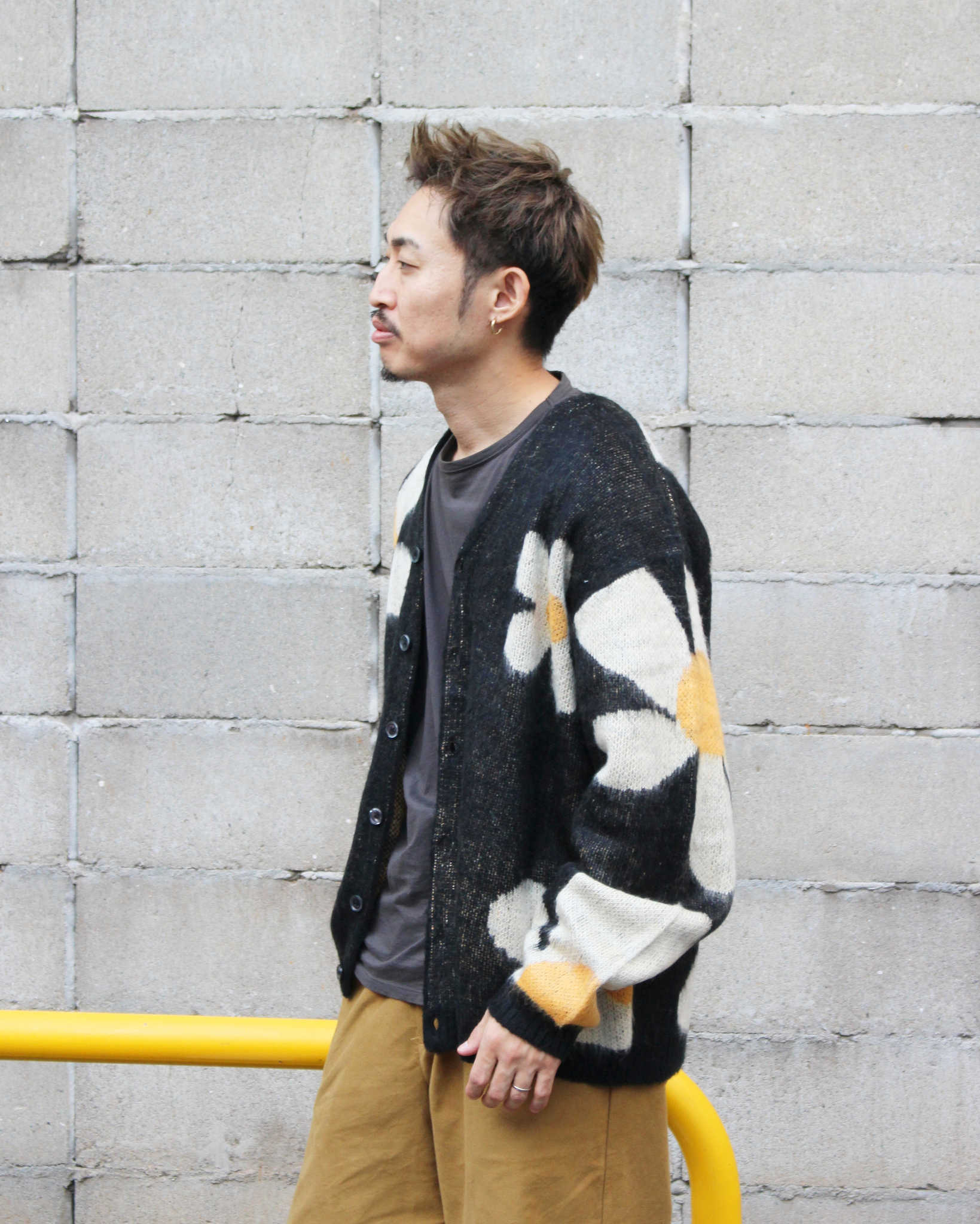 TOWN CRAFT タウンクラフト / SHAGGY VINTAGE PATTERN V CARDIGAN