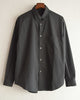 LAMOND ラモンド / COTTONY CREASED SHIRT コットニークリーストシャツ (MOSS CHARCOAL モスチャコール)