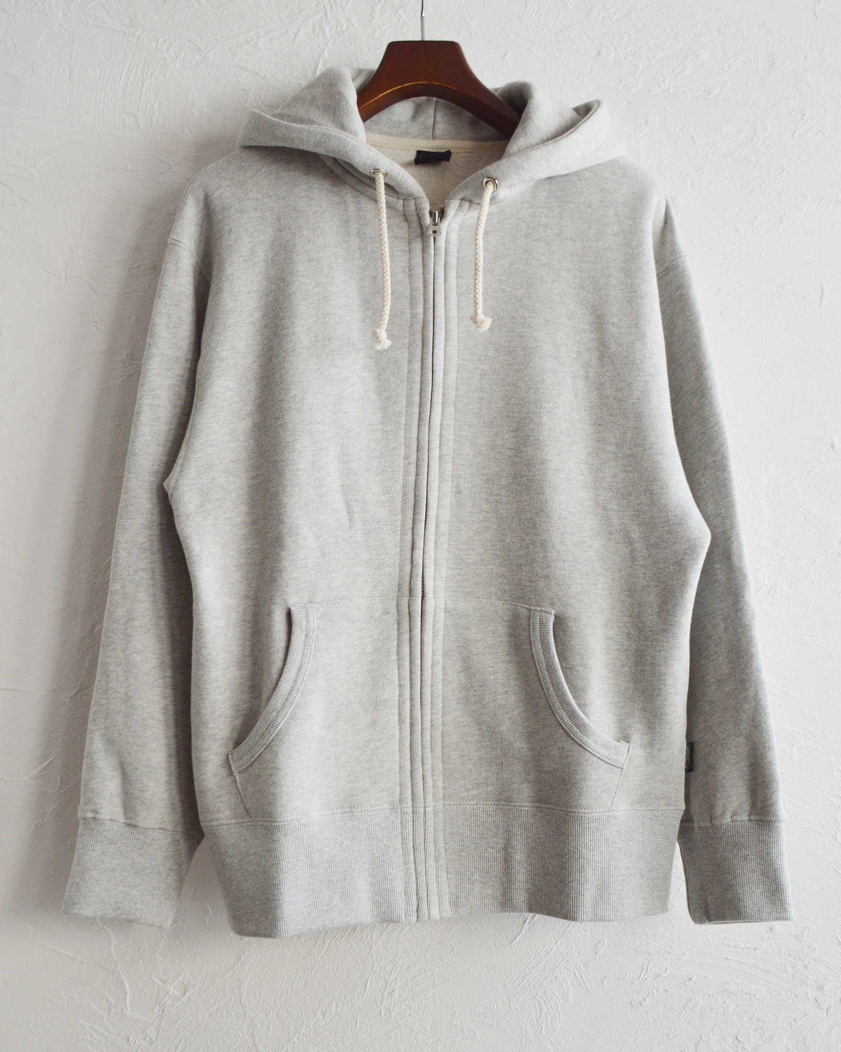 GOHEMP ゴーヘンプ / HEMP ZIP UP HOODY ヘンプジップアップフーディ (ASH HEATHER アッシュヘザー)