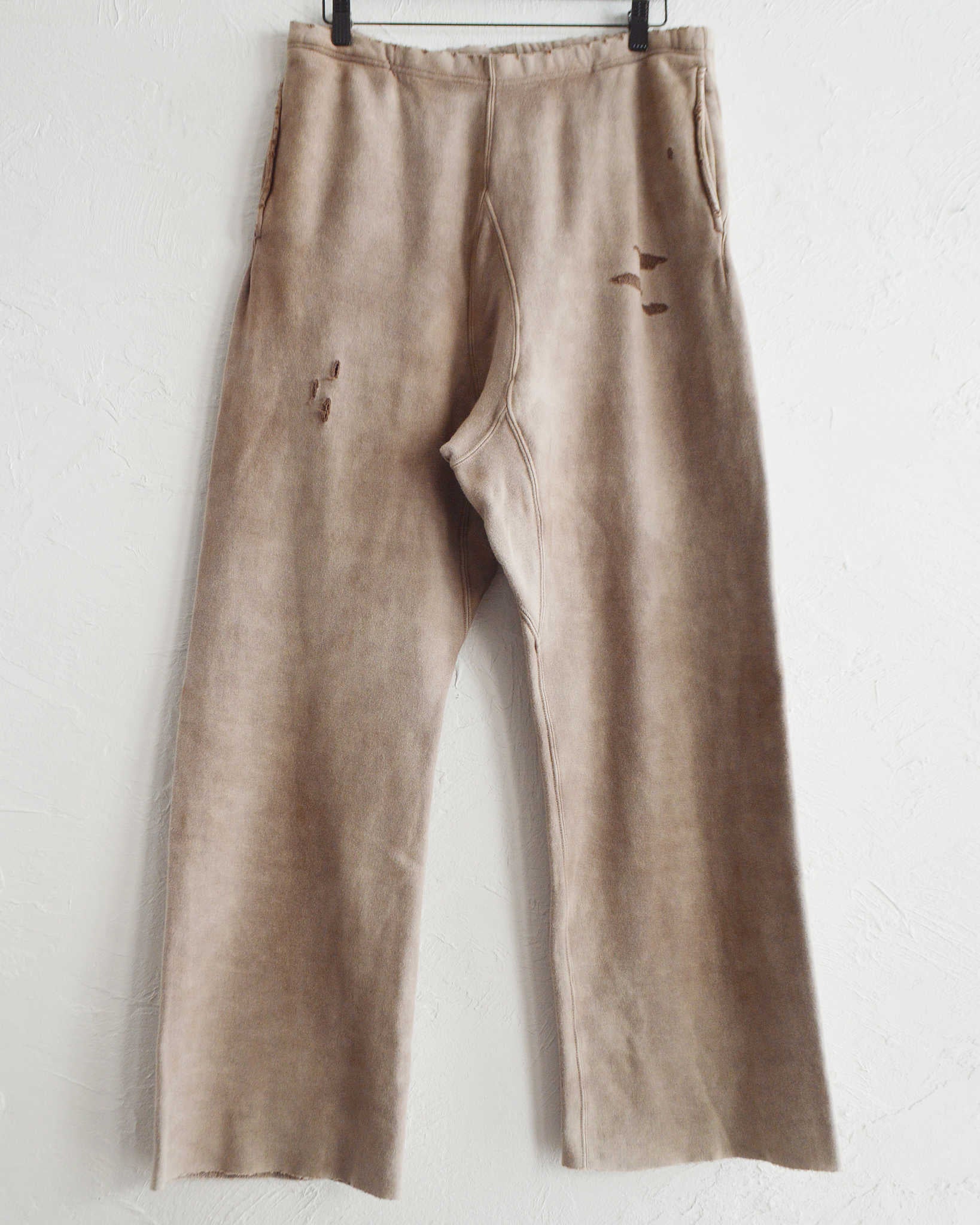 minami Anderson ミナミアンダーソン / Distressed Sweat Pants ディストレストスウェットパンツ (BROWN ブラウン)
