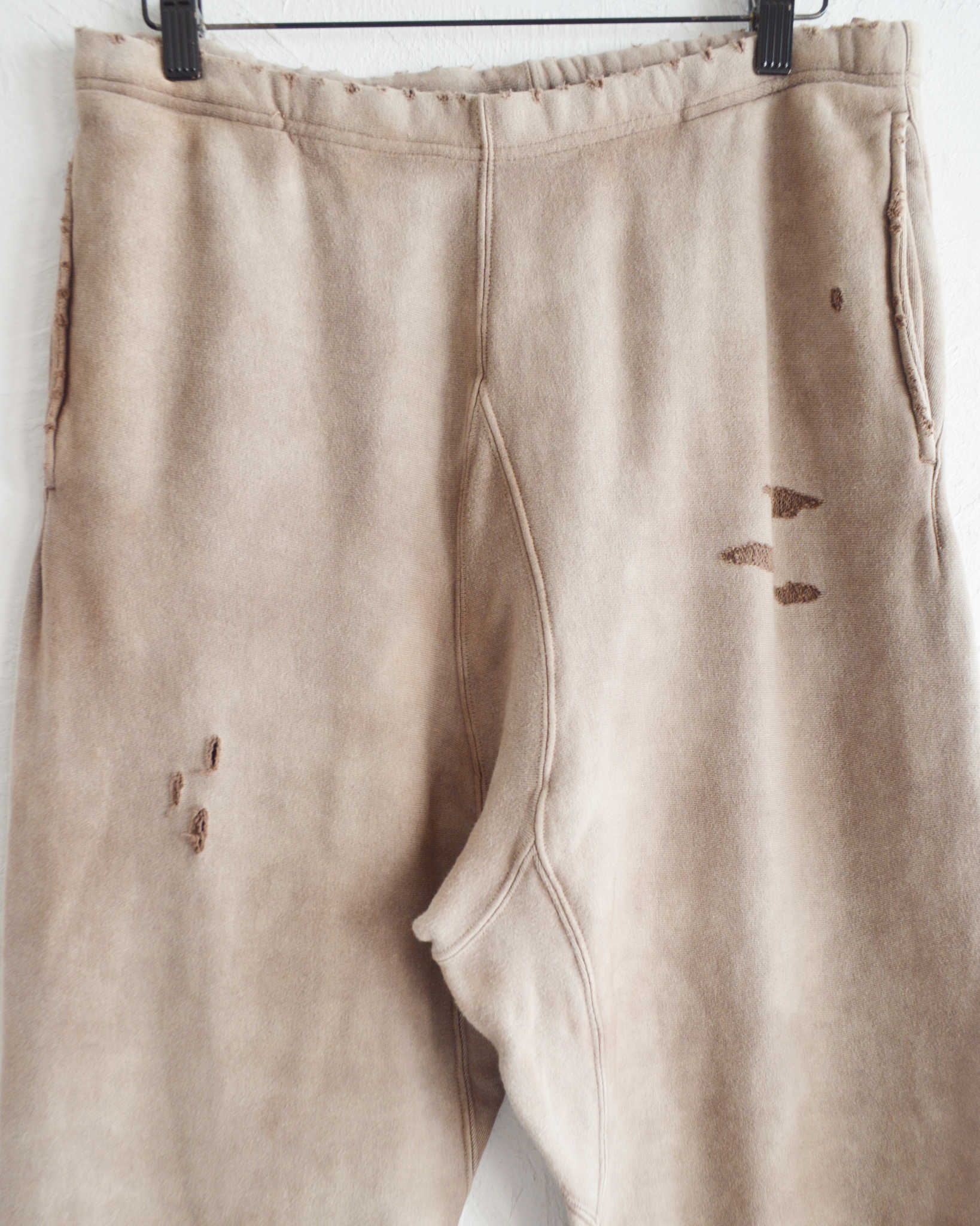 minami Anderson ミナミアンダーソン / Distressed Sweat Pants ディストレストスウェットパンツ (BROWN ブラウン)