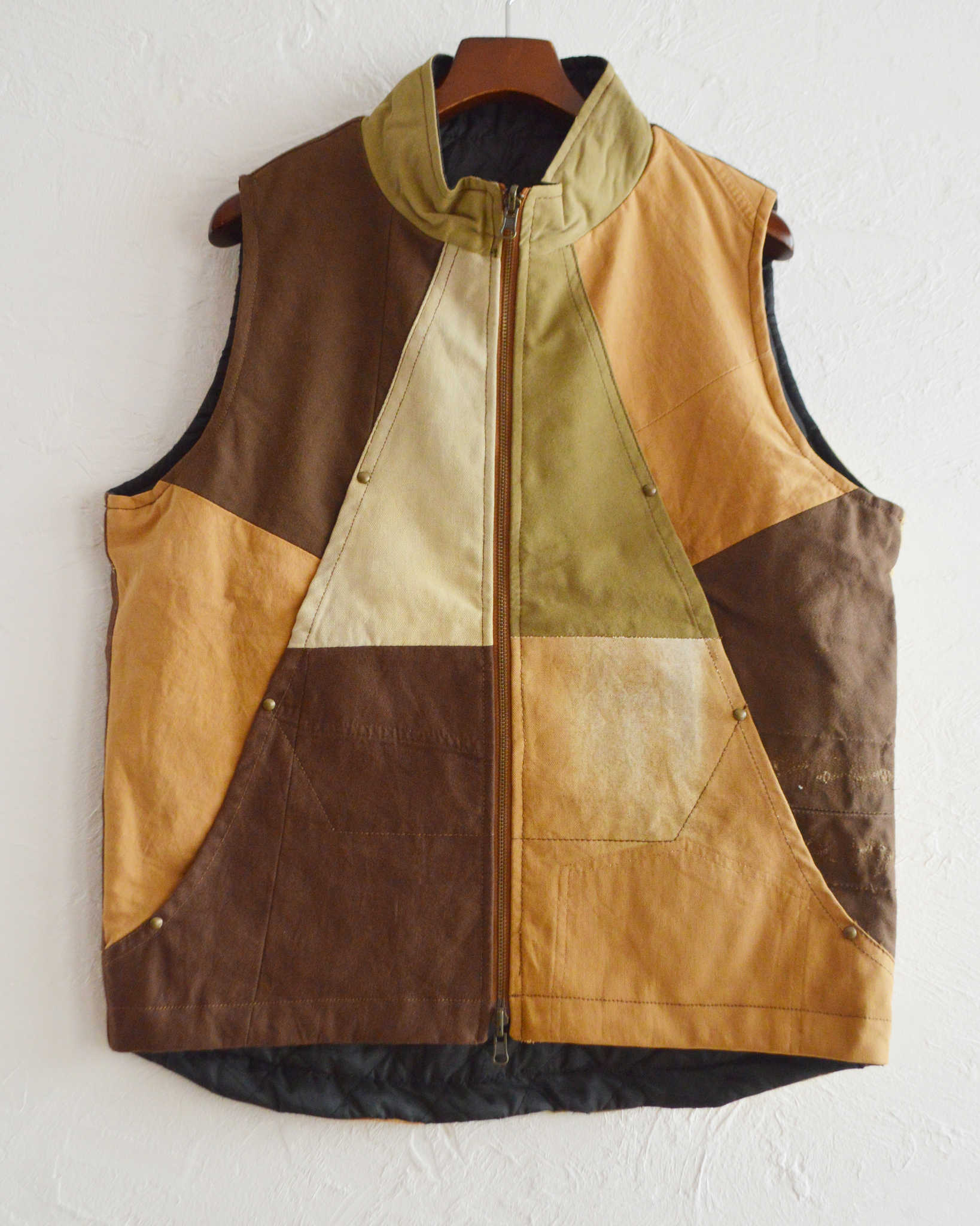 Nasngwam. ナスングワム / FACTORY VEST ファクトリーベスト Msize (BROWN ブラウン)