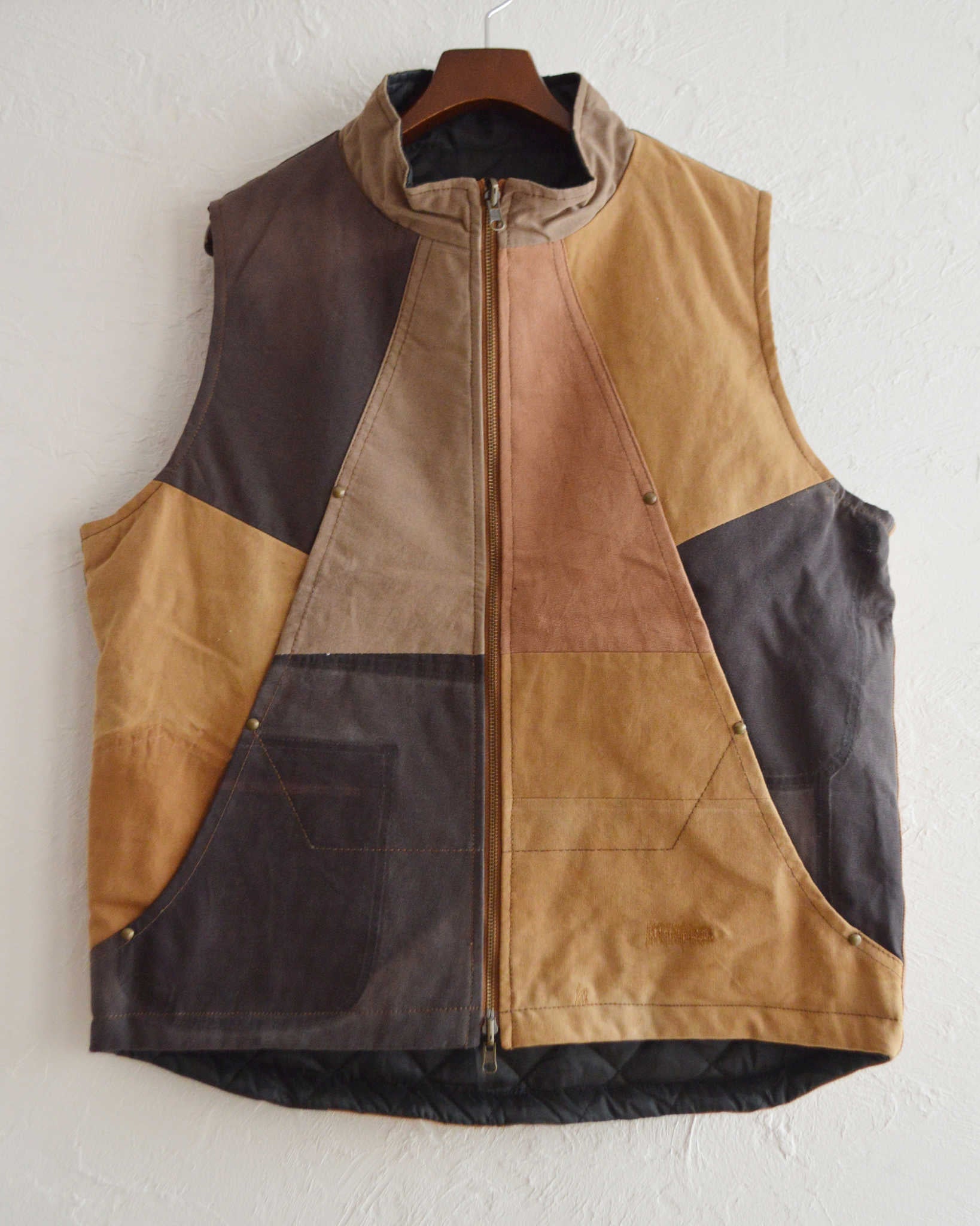Nasngwam. ナスングワム / FACTORY VEST ファクトリーベスト Lsize (BROWN ブラウン)