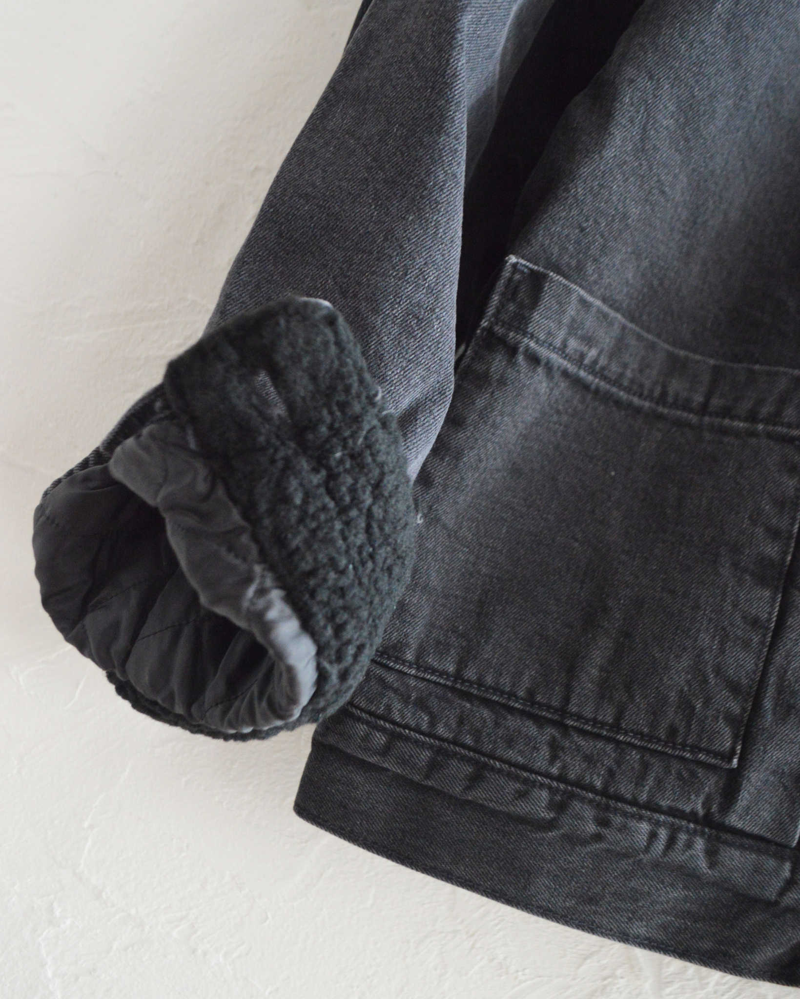 Levis リーバイス / Shawal Collar Boa Denim Jacket ショールカラーデニムボアジャケット (BLACK ブラック)