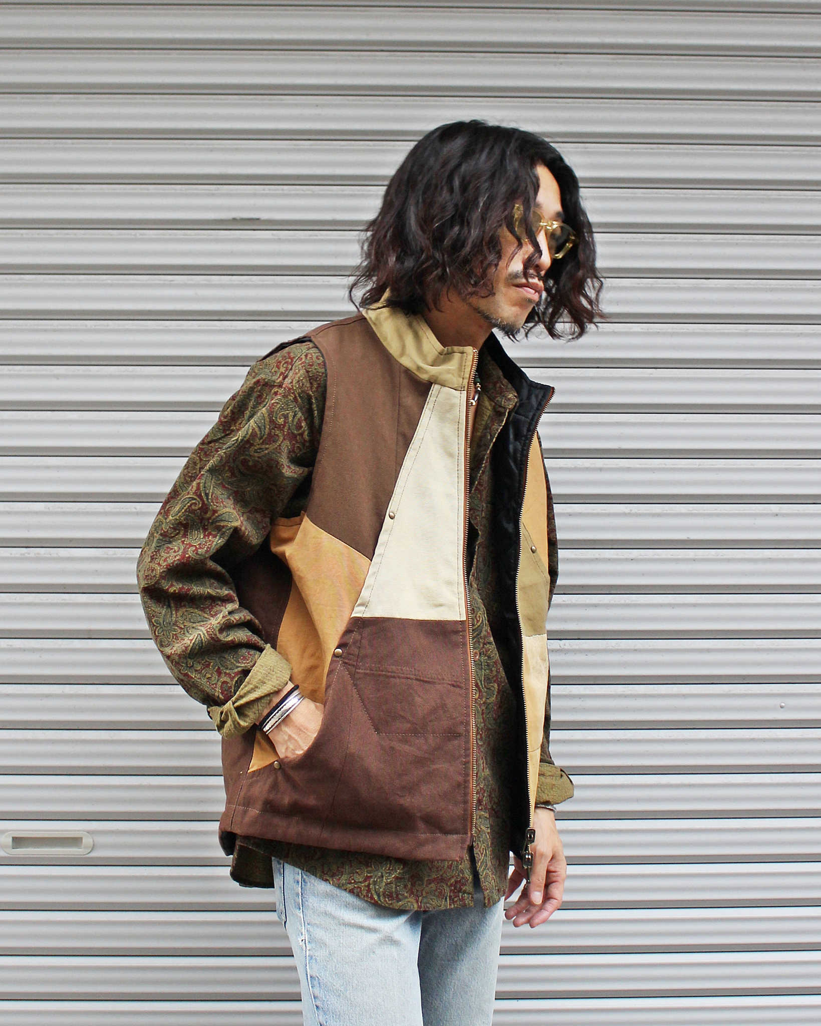 Nasngwam. ナスングワム / FACTORY VEST ファクトリーベスト Msize (BROWN ブラウン)