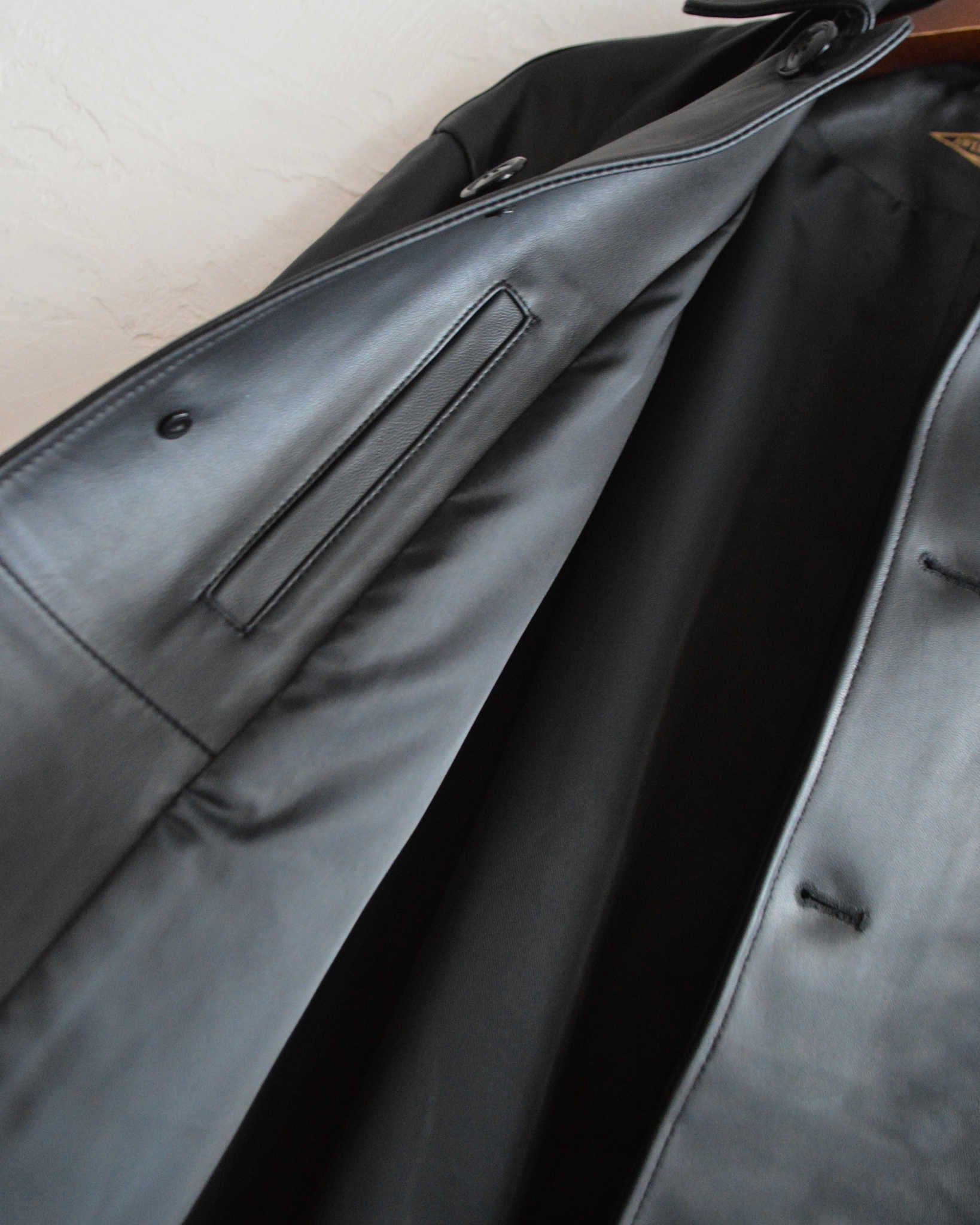 AWESOME LEATHER オーサムレザー / LEATHER HALF COAT レザーハーフコート (BLACK ブラック)