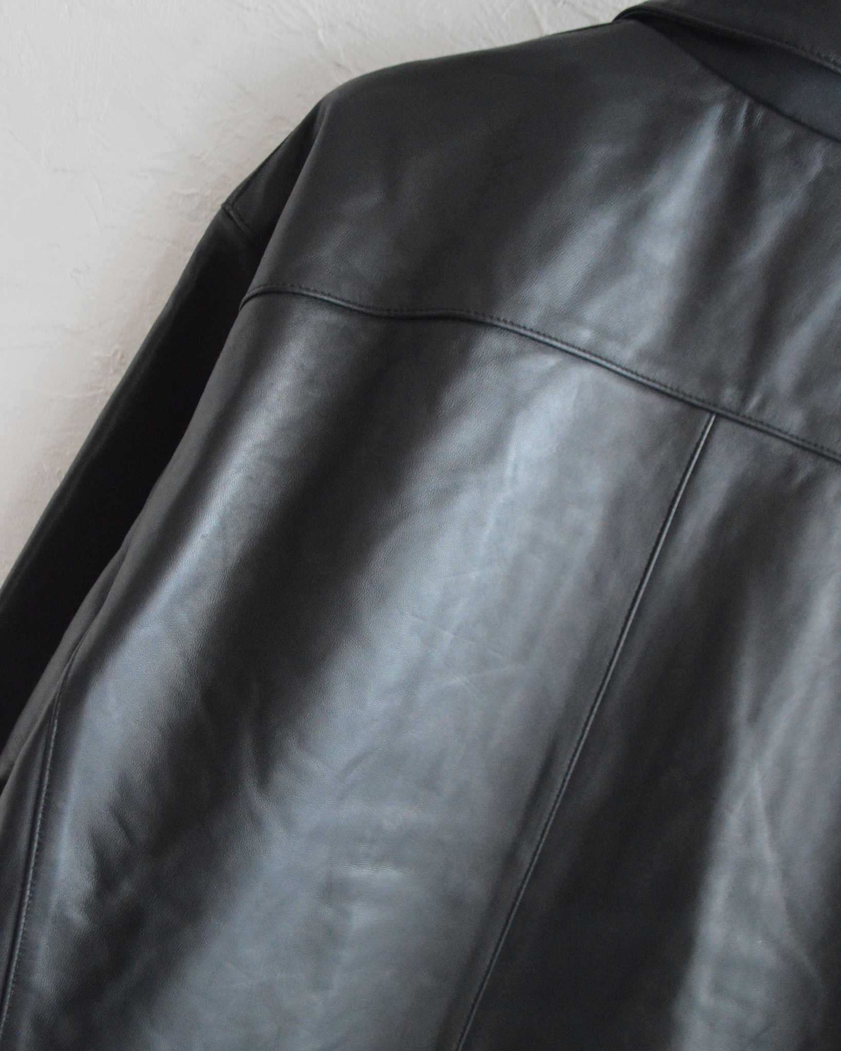 AWESOME LEATHER オーサムレザー / LEATHER ZIP SHORT JACKET レザージップショートジャケット (BLACK ブラック）