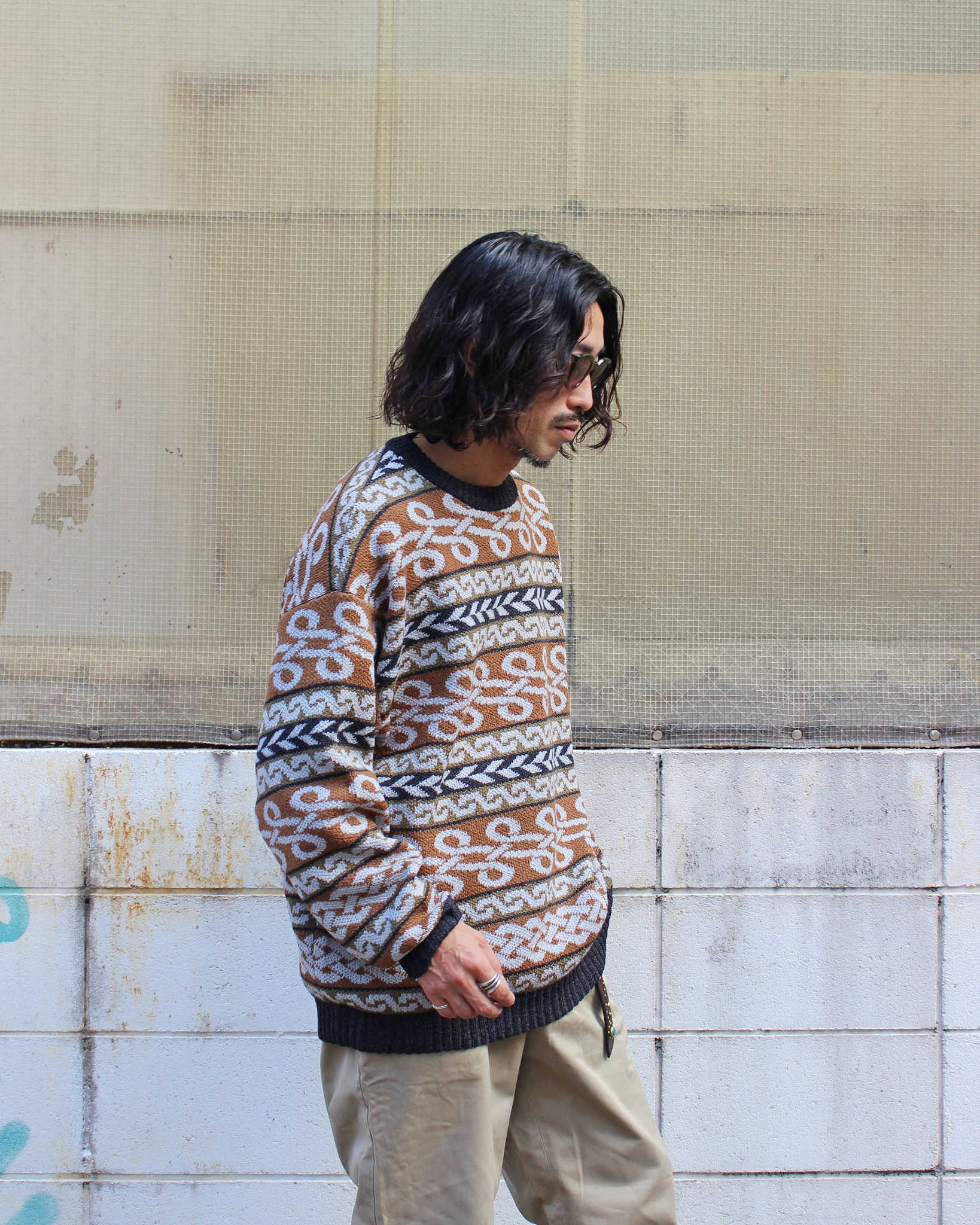 Nasngwam. ナスングワム / BRAID KNIT ブレイドニット (BROWN ブラウン)