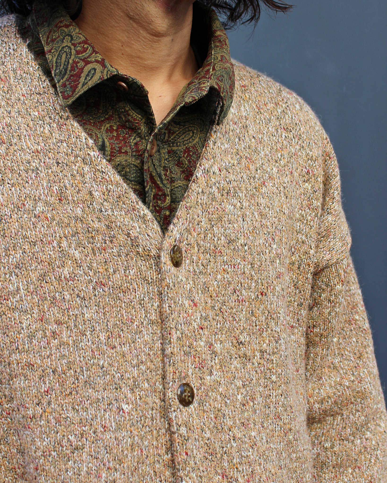 Nasngwam. ナスングワム / GRAIN CARDIGAN グレインカーディガン (BROWN ブラウン)