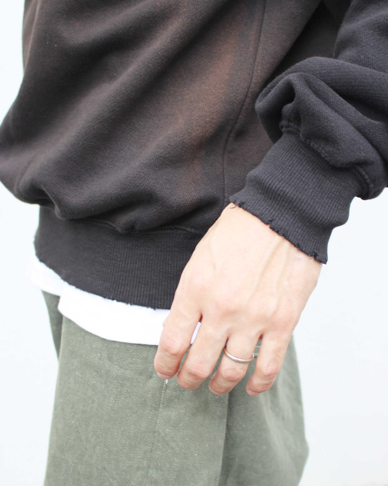 MOOJIMOOJI ムージームージー / CLASSIC CREW NECK クラシッククルーネック (BLACK ブラック)