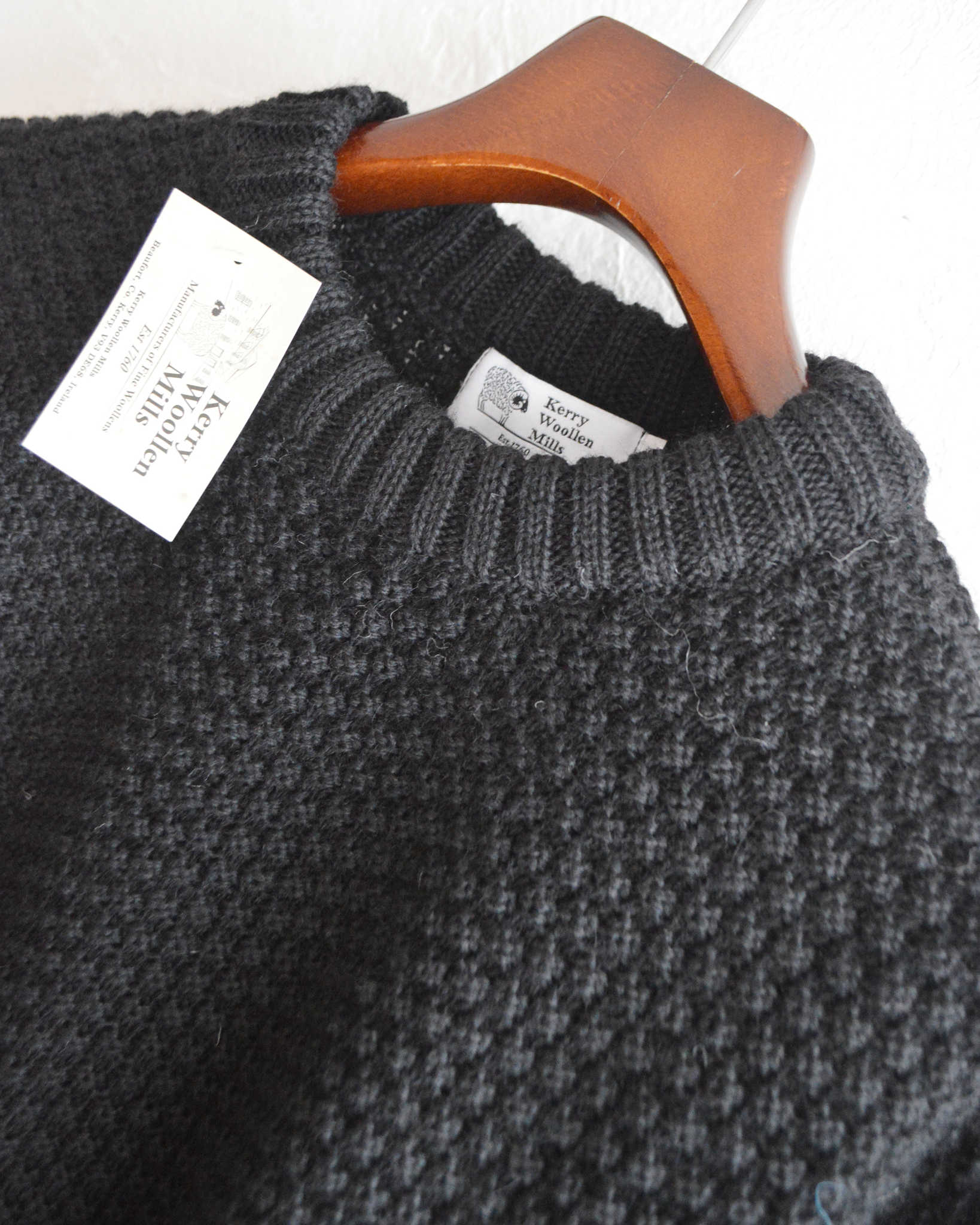 Kerry Woollen Mills ケリーウーレンミルズ / MOSS STITCH CREW NECK