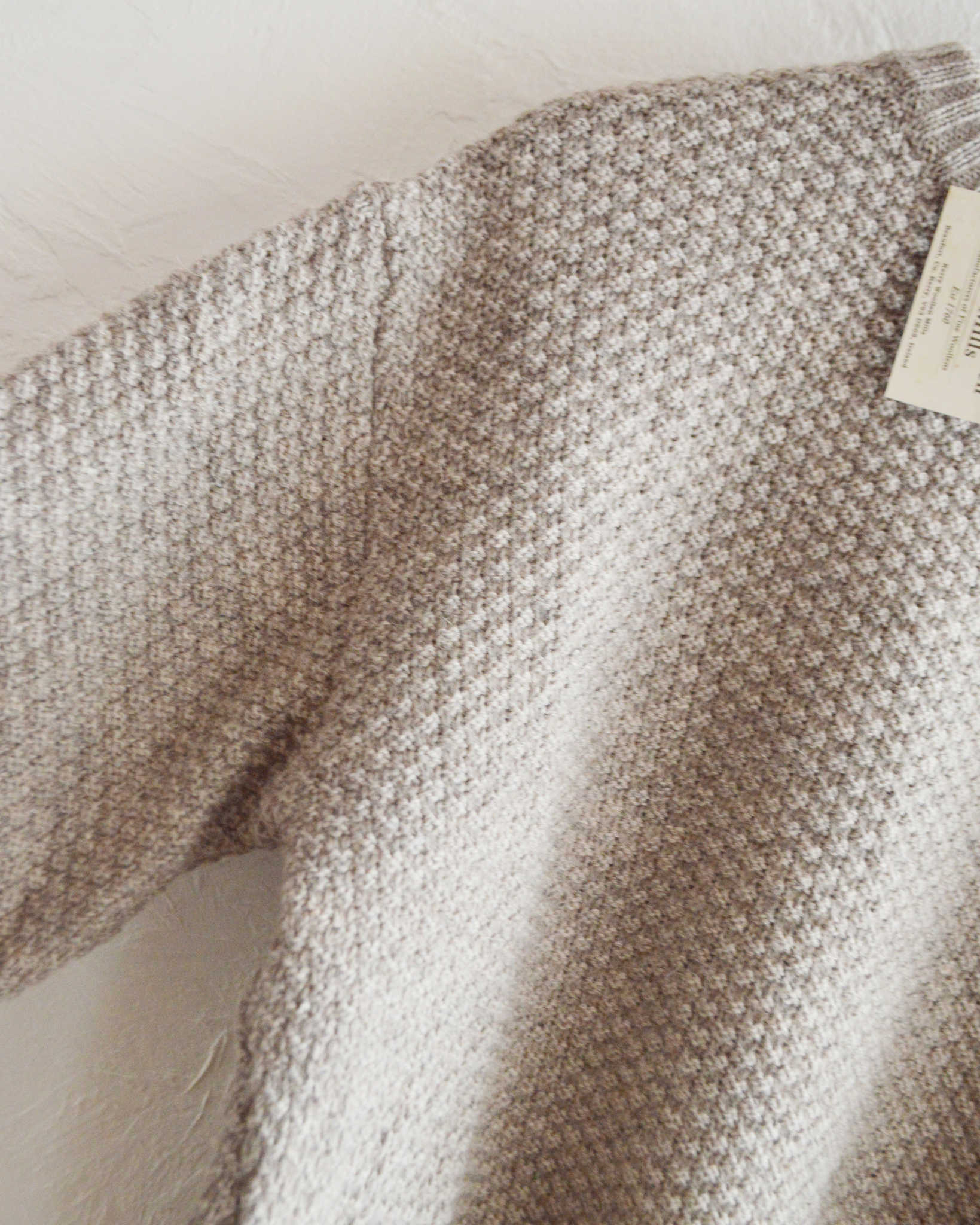 Kerry Woollen Mills ケリーウーレンミルズ / MOSS STITCH CREW NECK SWEATER RELAX モスステッチクルーネックセーター (OATMEAL オートミール)