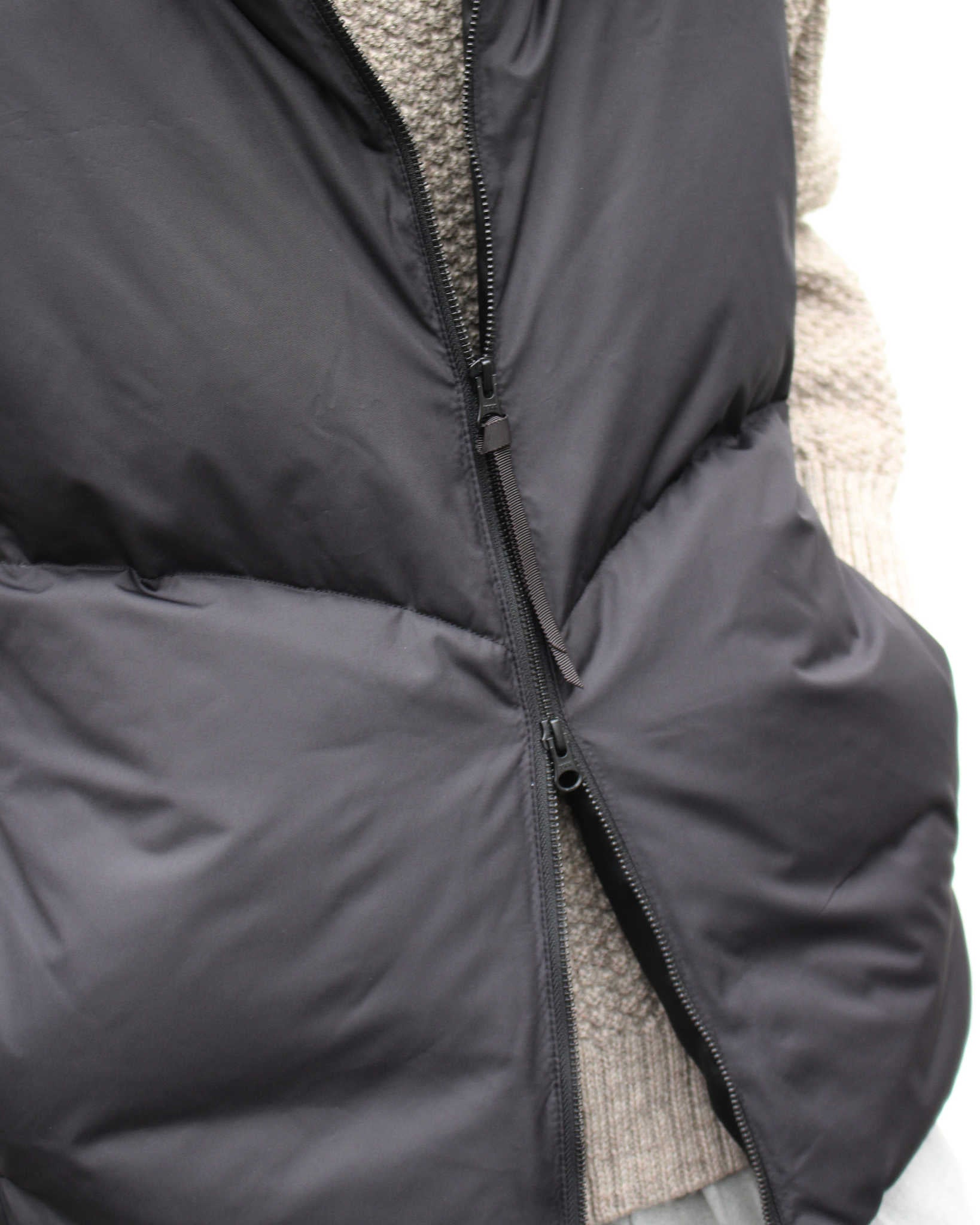 LAMOND ラモンド / CURVY QUIRT DOWN VEST カーヴィーキルトダウンベスト (BLACK ブラック)