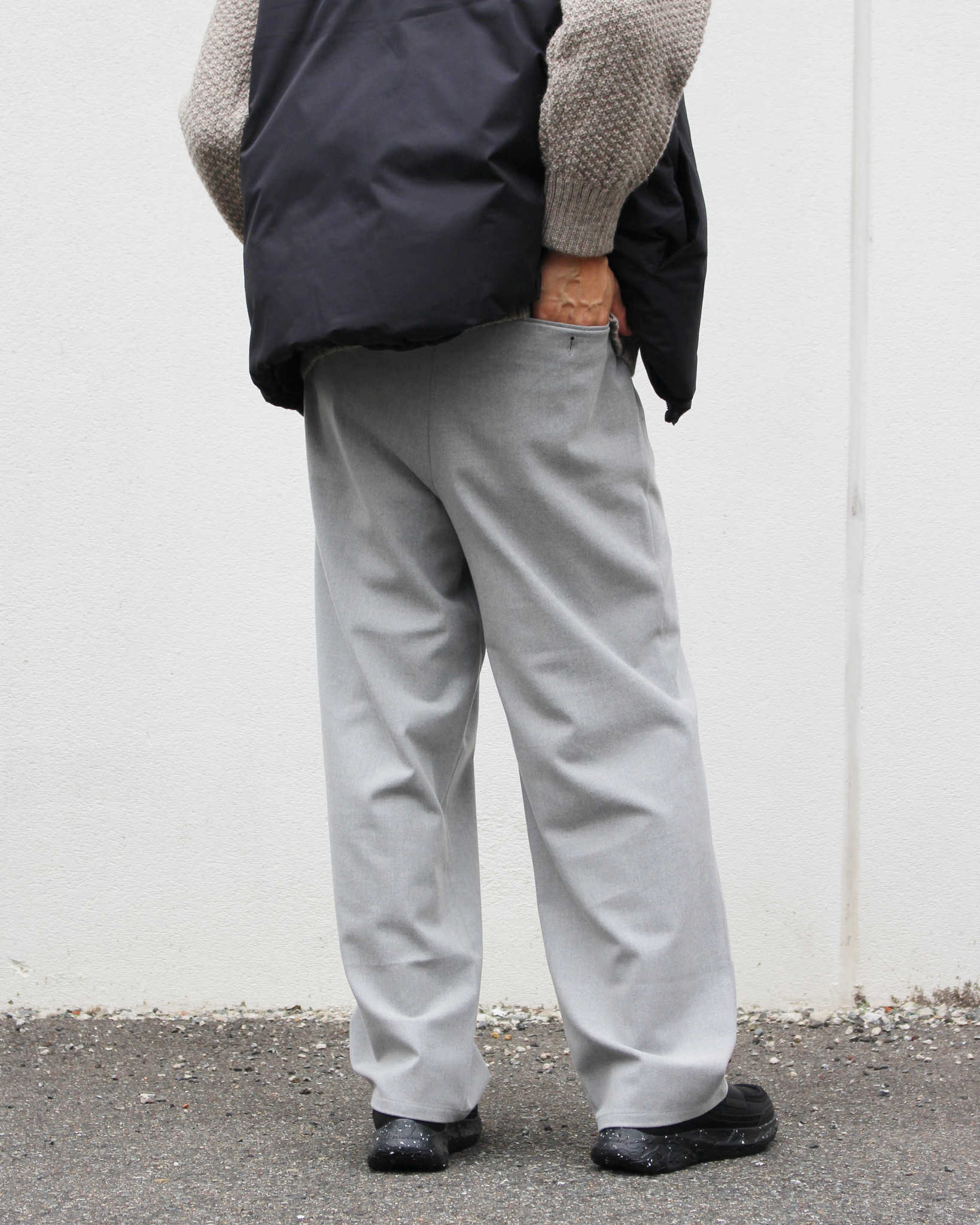 LAMOND ラモンド / CASHMERE TOUCH STANDARD WIDE PANTS カシミアタッチスタンダードワイドパンツ (GRAY グレー)