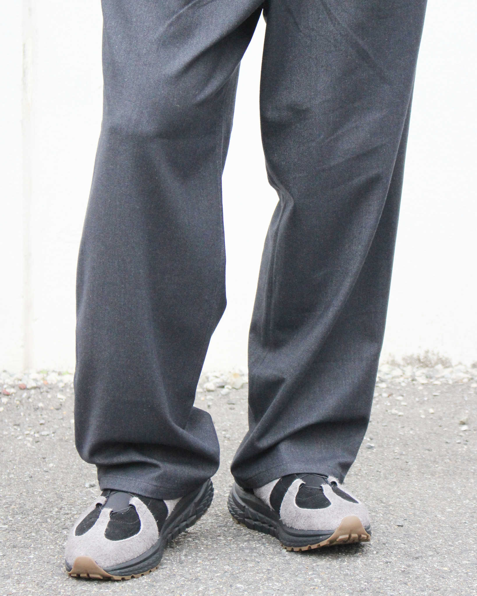 LAMOND ラモンド / CASHMERE TOUCH STANDARD WIDE PANTS カシミアタッチスタンダードワイドパンツ (CHARCOAL チャコール)