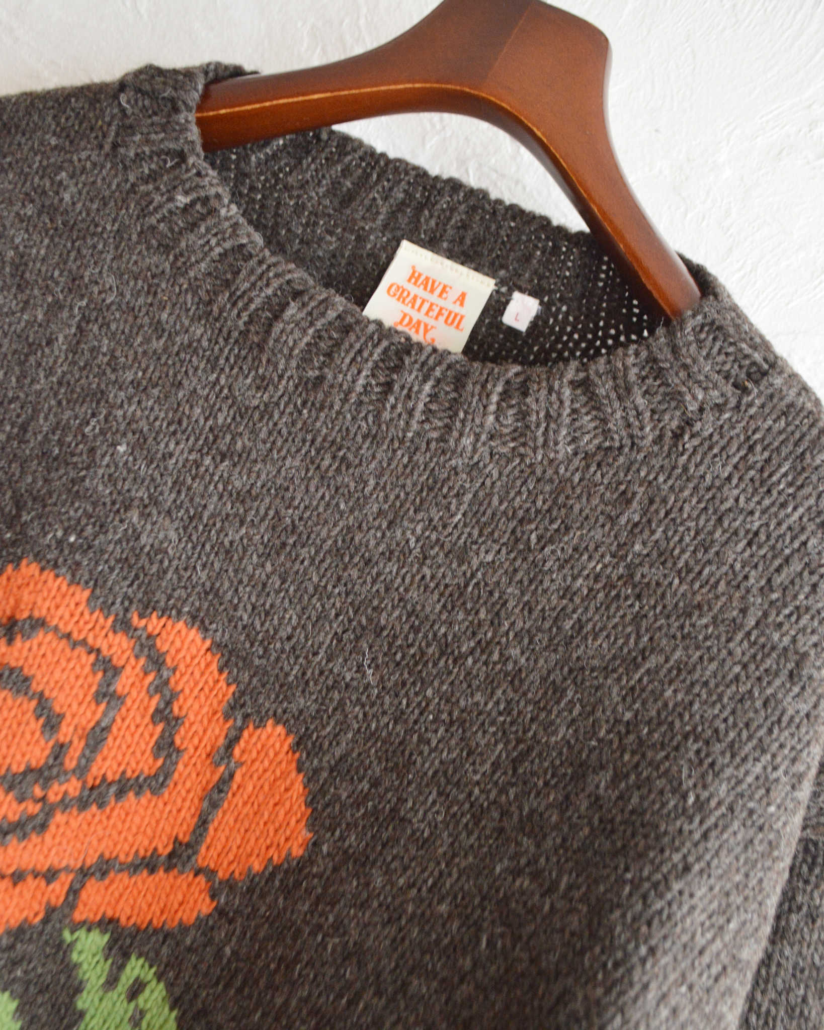 HAVE A GRATEFUL DAY ハブアグレイトフルデイ / ROSE KNIT CREW ローズ