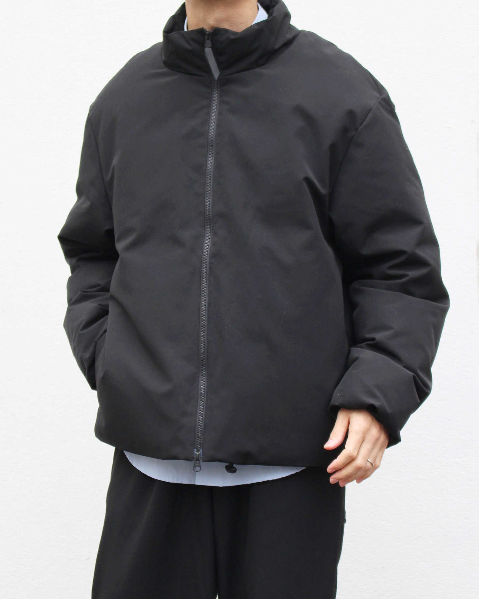 LAMOND ラモンド / WEATHER CLOTH DOWN BLOUSON ウェザークロスダウンブルゾン (BLACK ブラック)