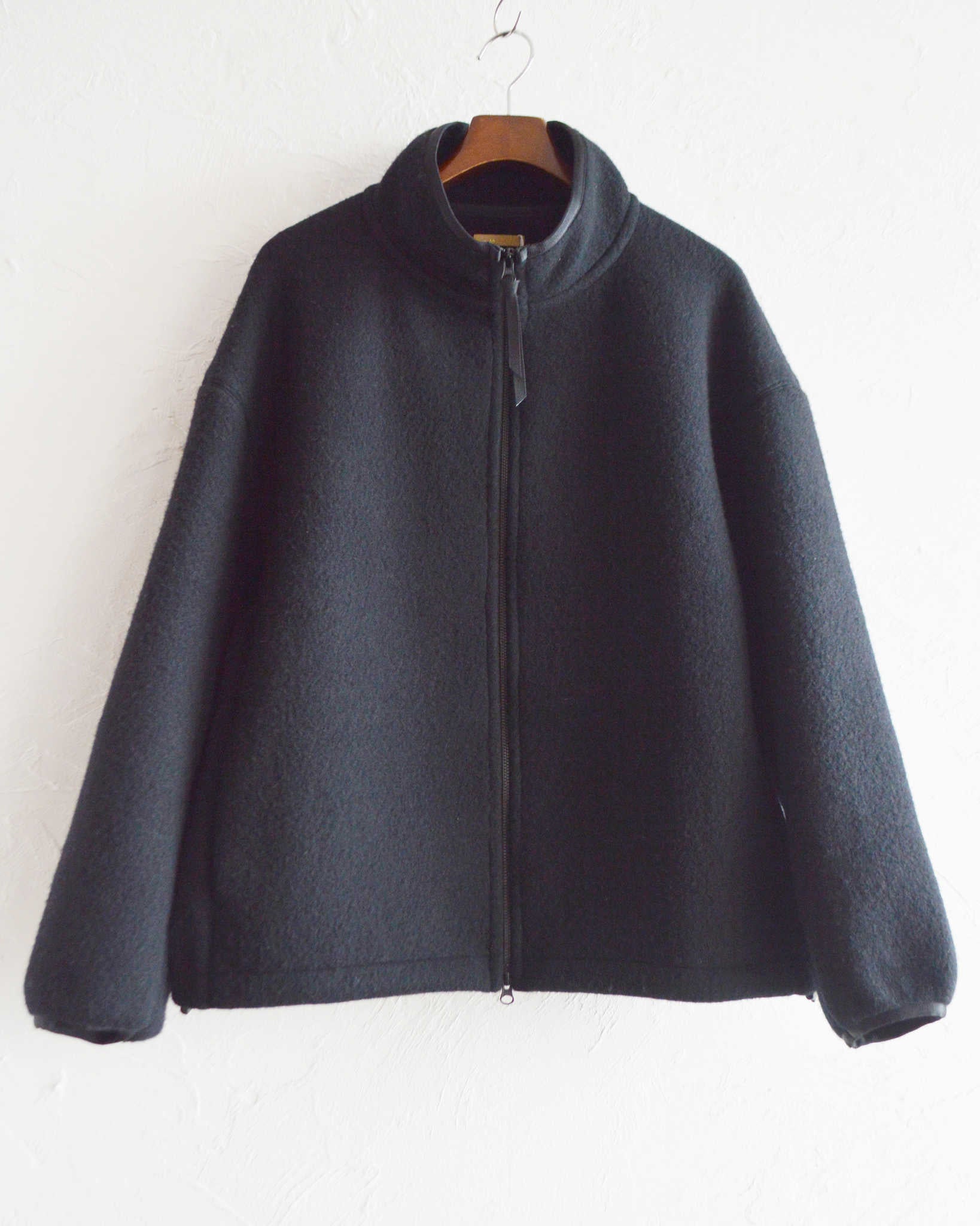 LAMOND ラモンド/ WOOL FLEECE BLOUSON ウールフリースブルゾン (BLACK ブラック)