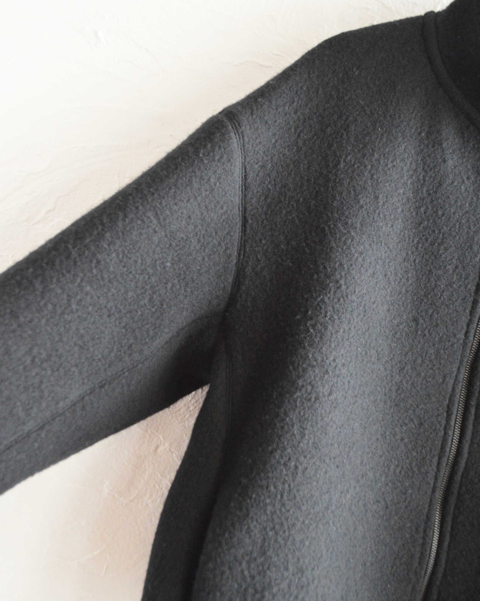 LAMOND ラモンド/ WOOL FLEECE BLOUSON ウールフリースブルゾン (BLACK ブラック)