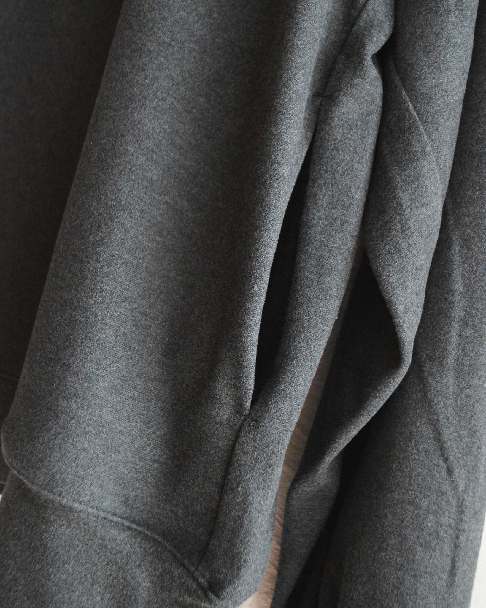 LAMOND ラモンド / LOUNGE SUEDE HIGH NECK SWEAT ラウンジスエードハイネックスウェット (CHARCOAL チャコール)