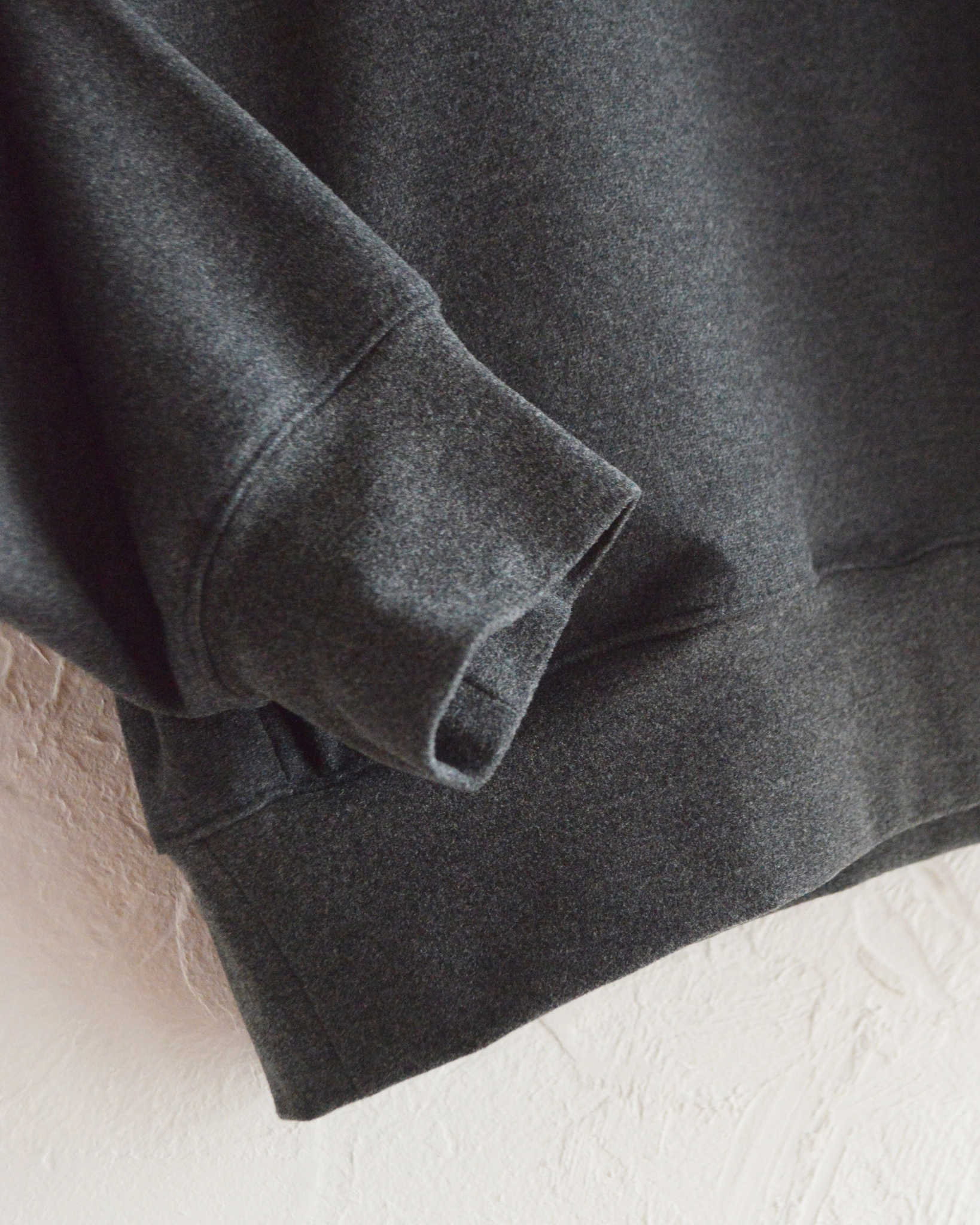 LAMOND ラモンド / LOUNGE SUEDE HIGH NECK SWEAT ラウンジスエードハイネックスウェット (CHARCOAL チャコール)