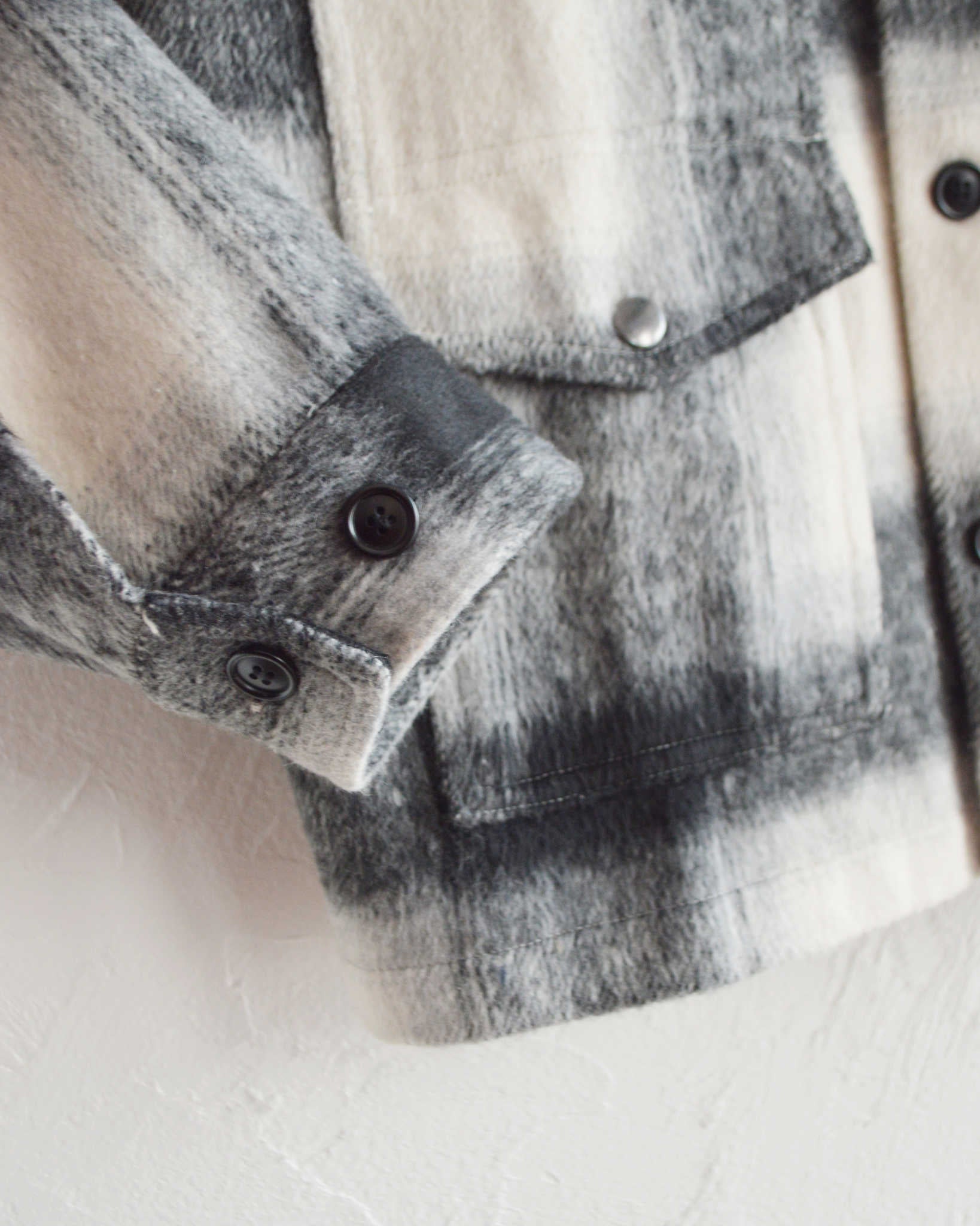 modemdesign モデムデザイン / HEAVY CHECK FLANNEL JACKET ヘビーチェックフランネルジャケット (BLACK ブラック)