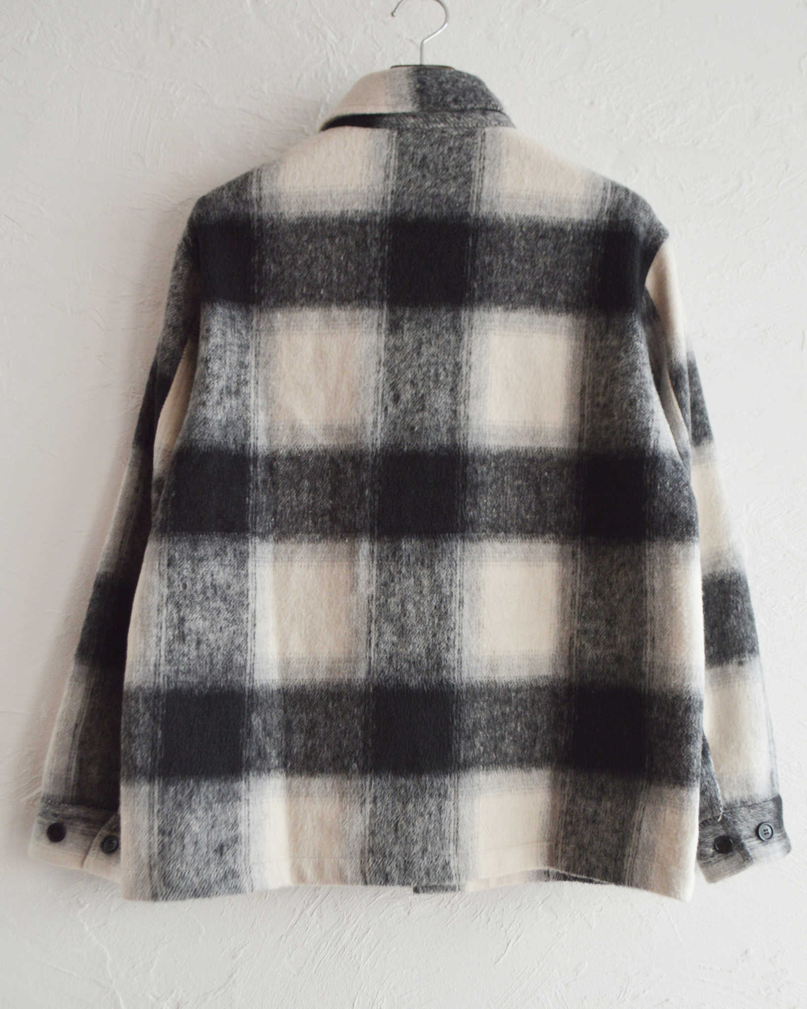 modemdesign モデムデザイン / HEAVY CHECK FLANNEL JACKET ヘビーチェックフランネルジャケット (BLACK ブラック)