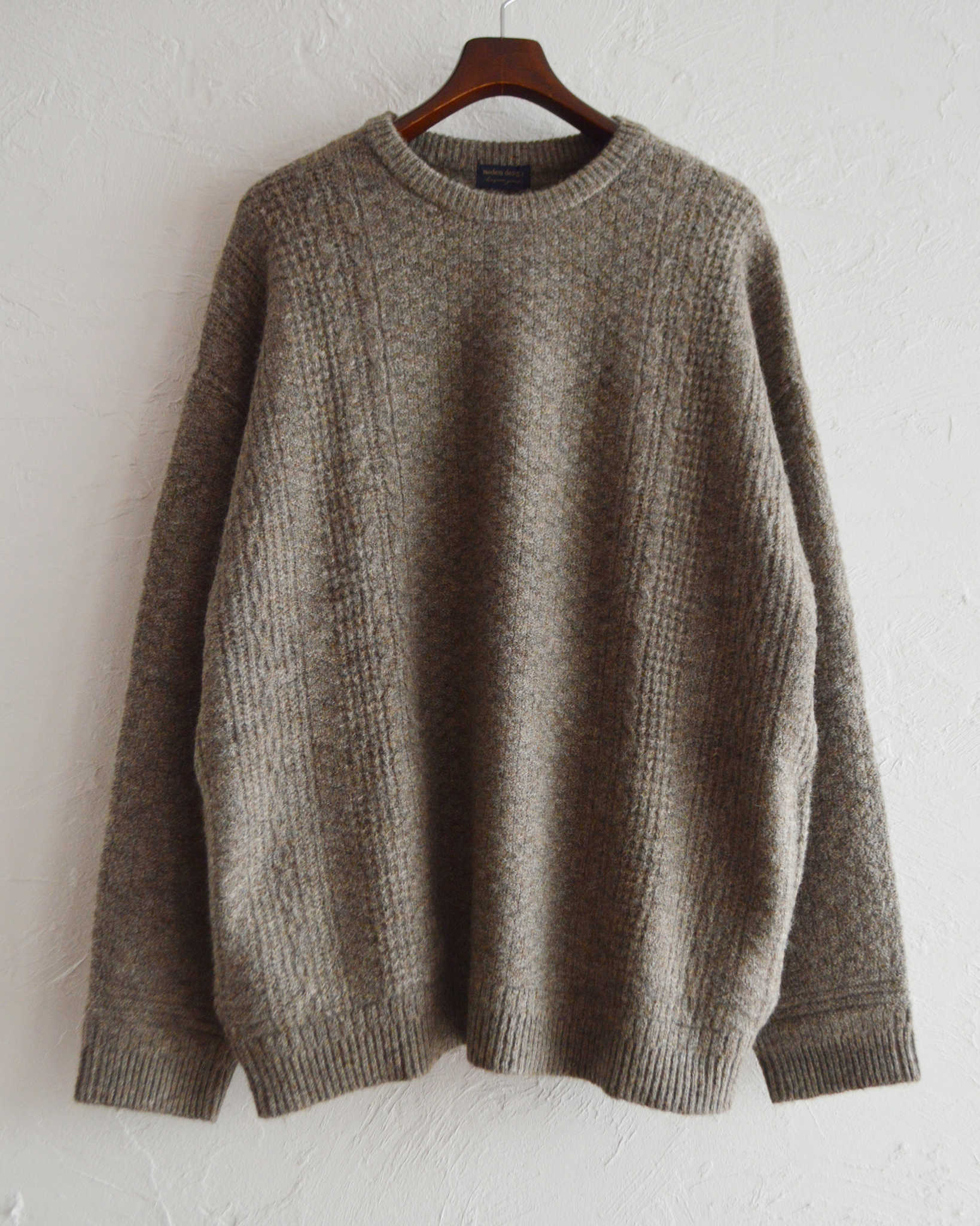 modemdesign モデムデザイン /  MIX YARN KNIT ミックスヤーンニット (BROWN ブラウン)