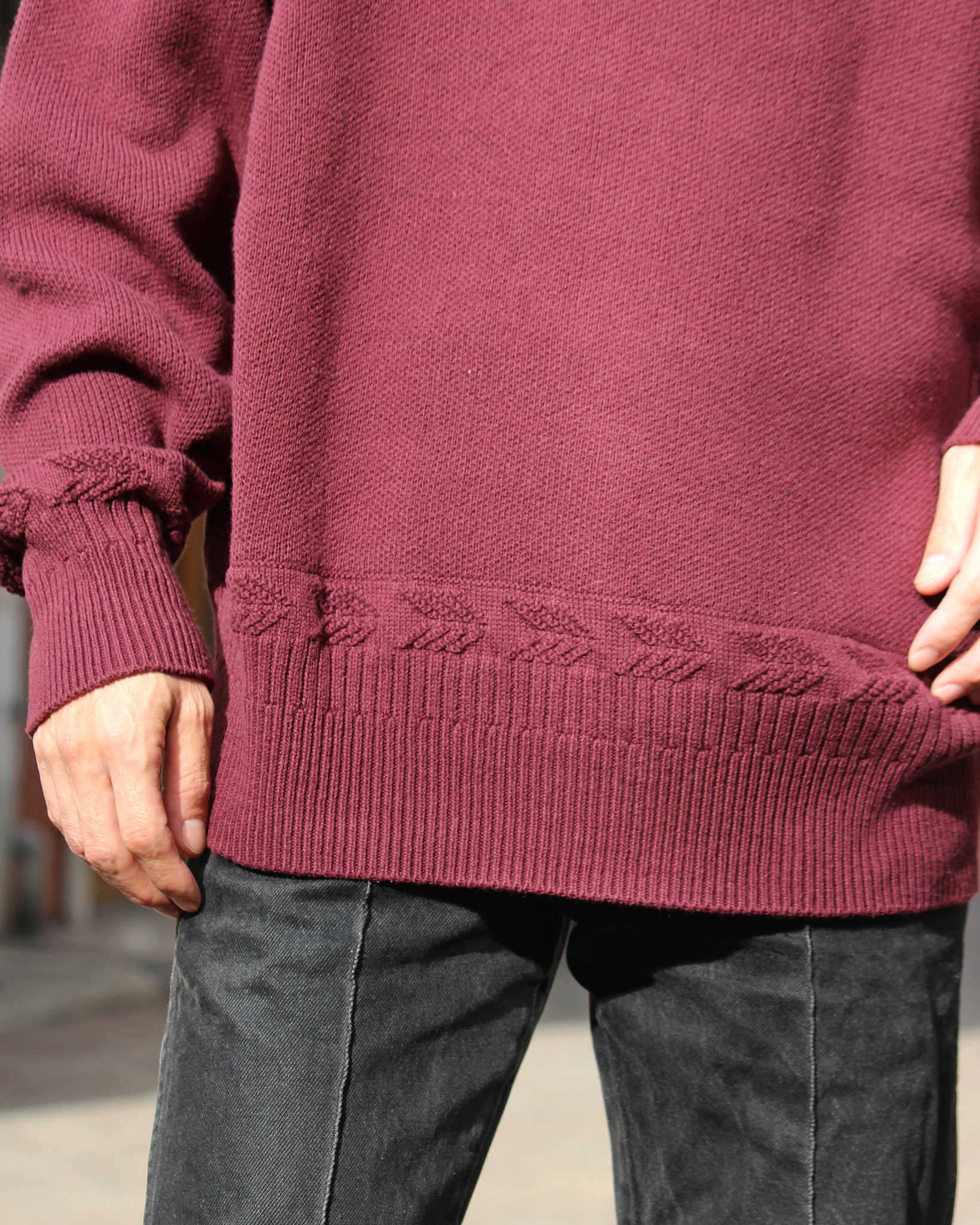 Nasngwam. ナスングワム / ACTUALLY PARKA アクチュアリーパーカー (BURGUNDY バーガンディー)