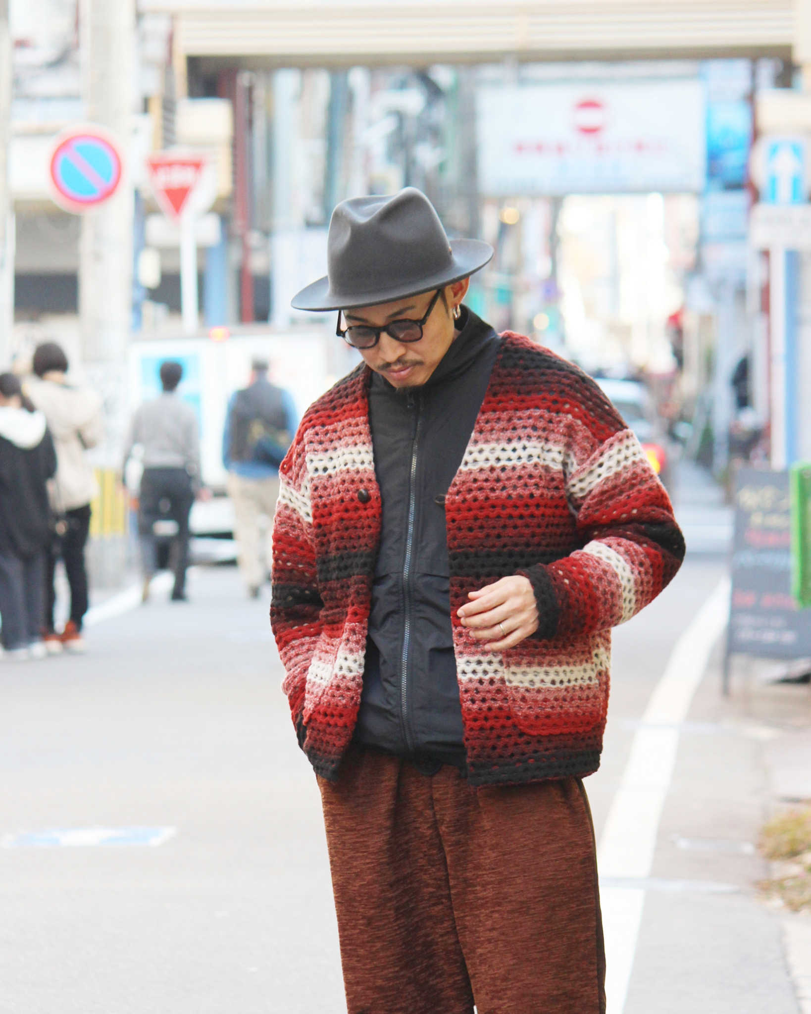 Nasngwam. ナスングワム / ZIGGY CARDIGAN ジギーカーディガン (BURGUNDY バーガンディー)