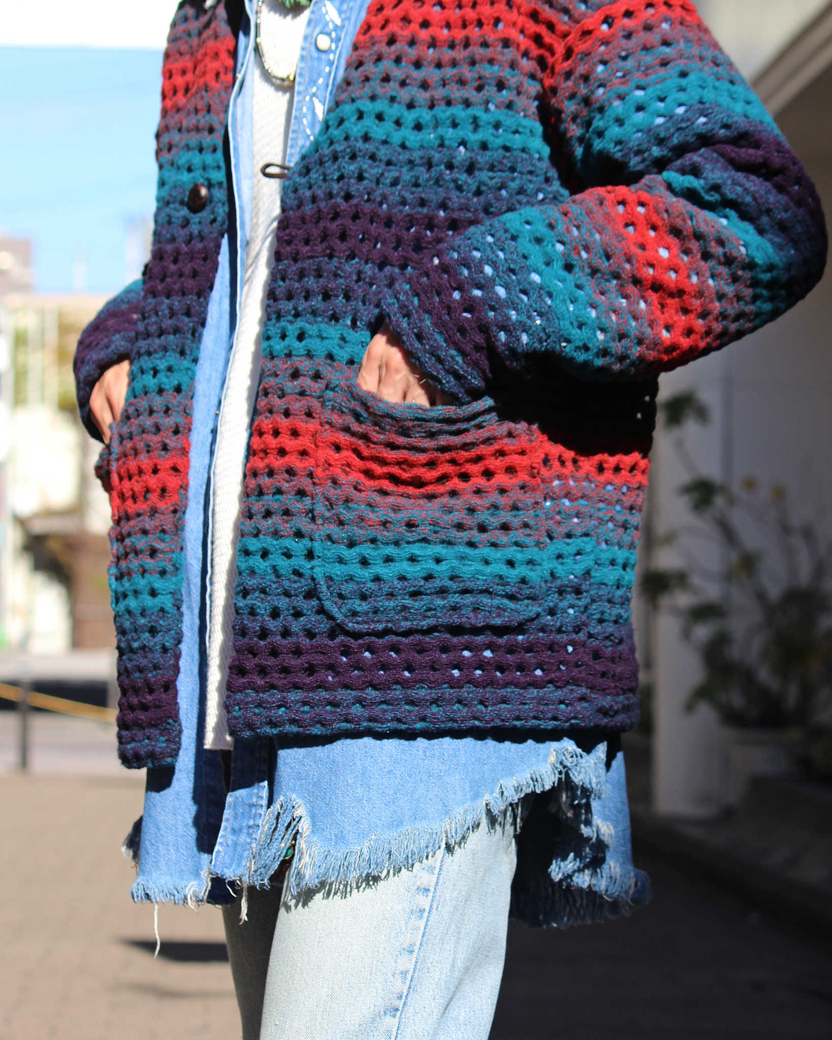 Nasngwam. ナスングワム / ZIGGY CARDIGAN ジギーカーディガン (NAVY ネイビー)