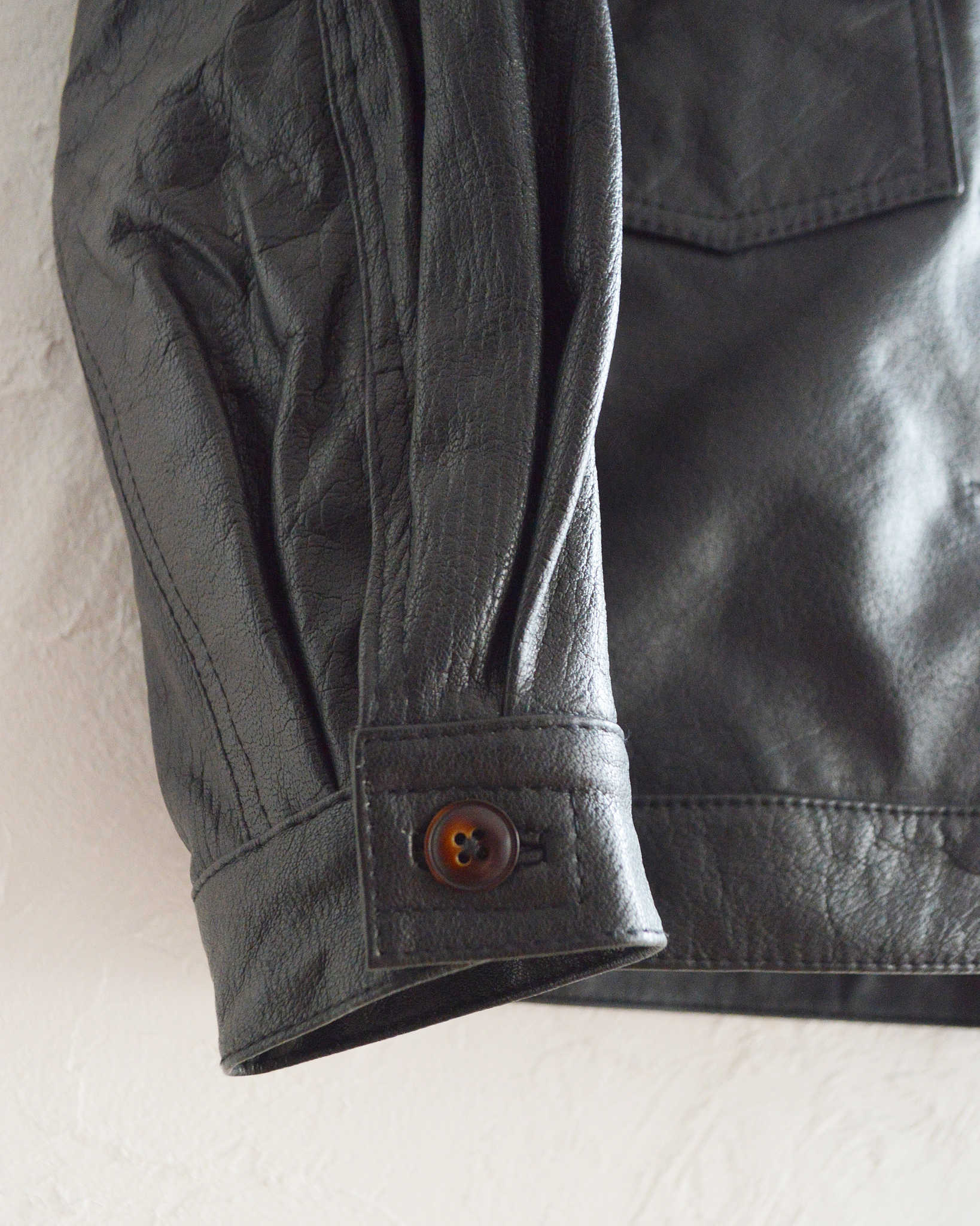 Nasngwam. ナスングワム / ATAVISM LEATHER JACKET アタビズムジャケット Msize  (BLACK ブラック)